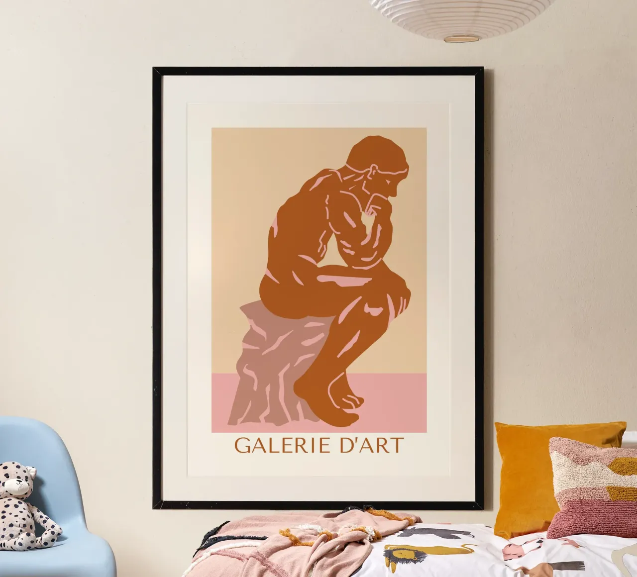 THINK poster con telaio in legno da Einfach Uebel