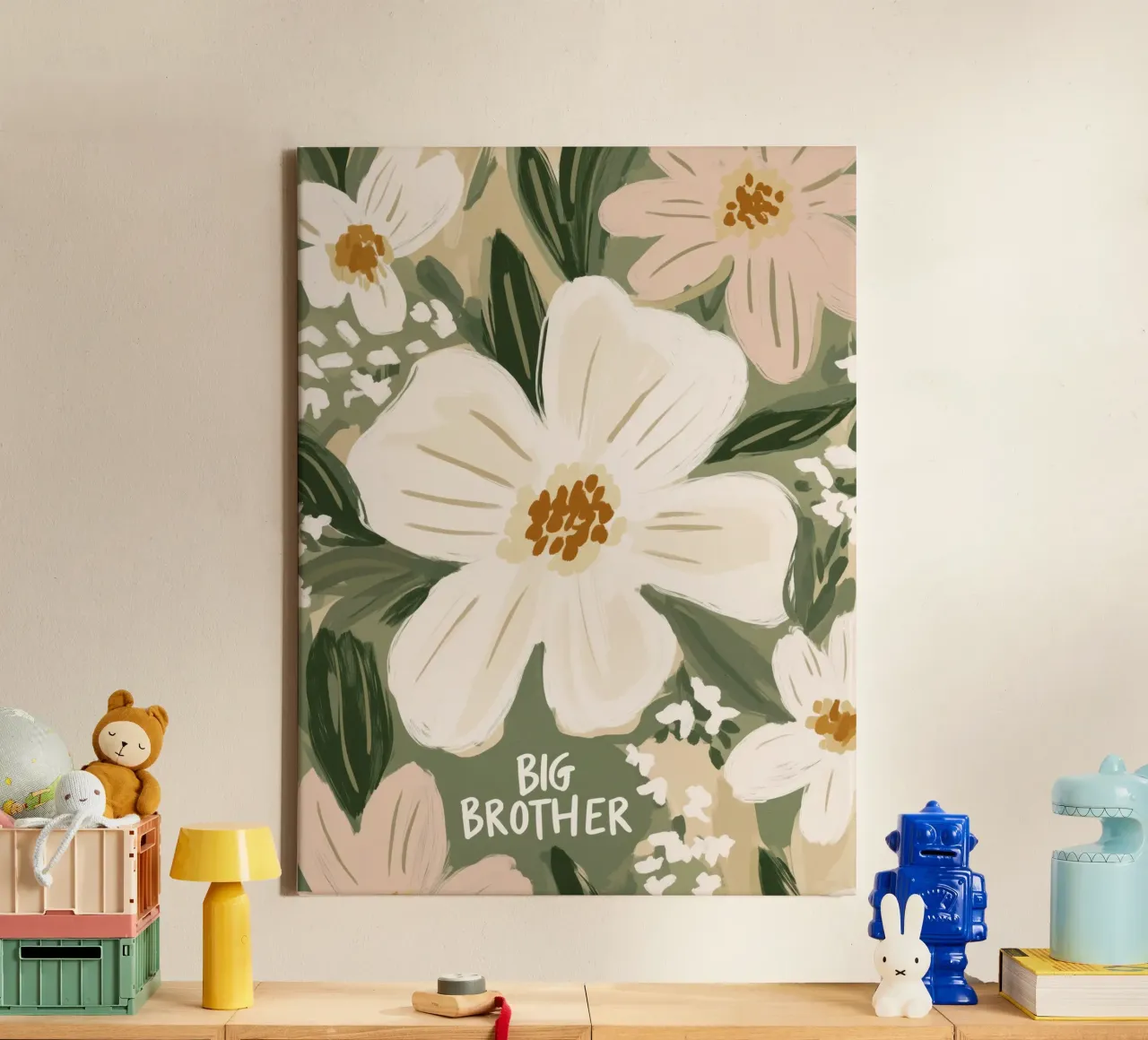 Big Brother No 4 tela con Cornice a cassetta da treechild