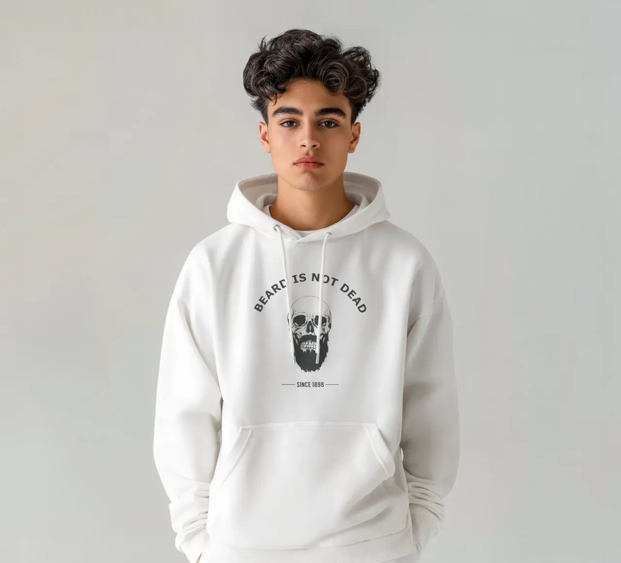 Bearded Skull felpa con cappuccio da Balazs Solti
