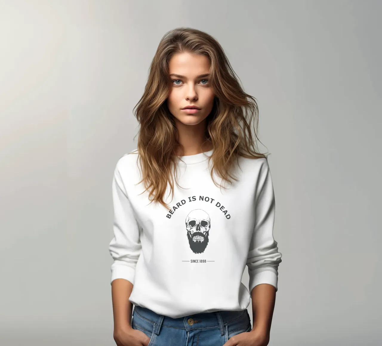 Bearded Skull felpa da Balazs Solti