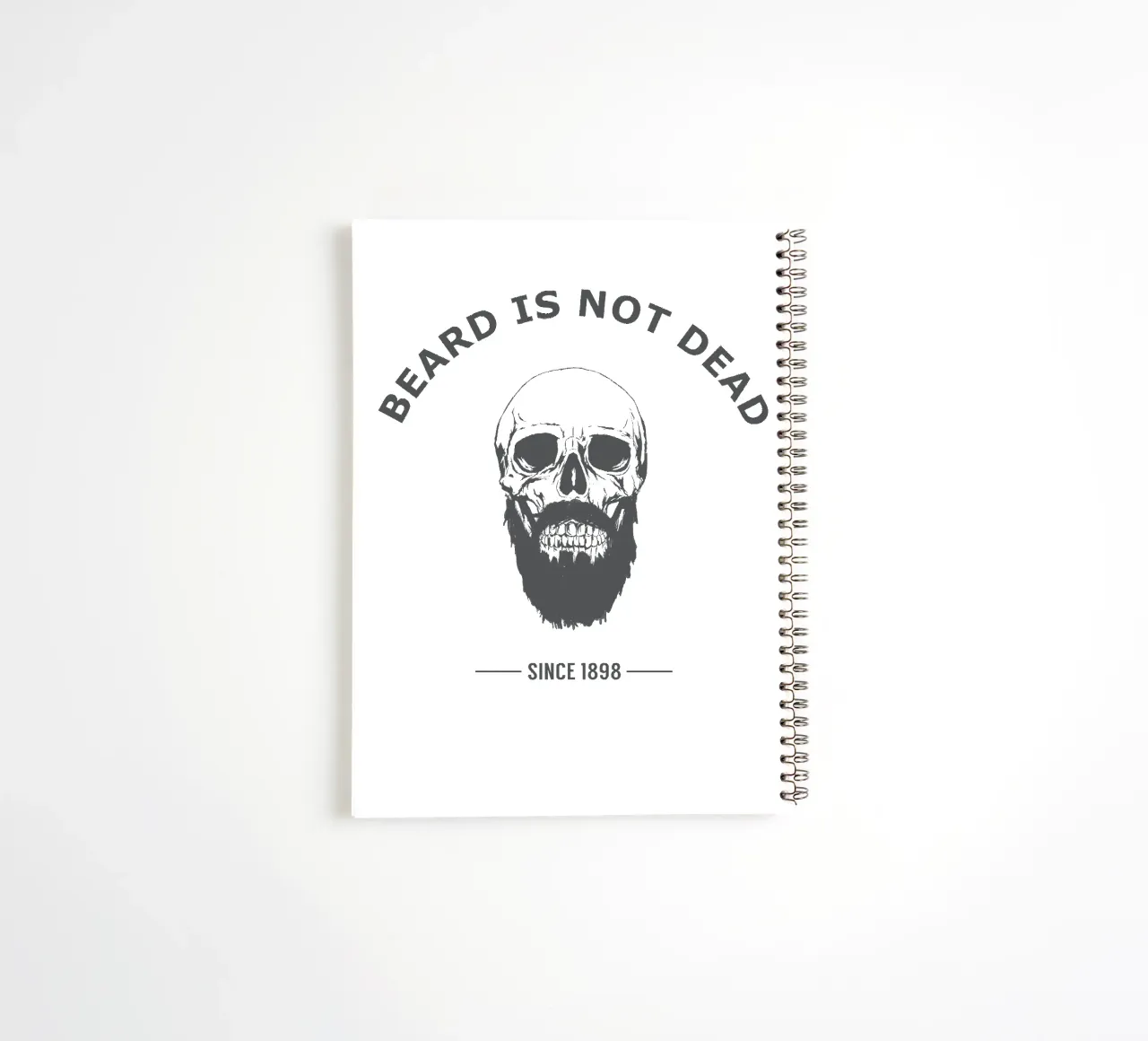 Bearded Skull spiral notebook by Balazs Solti