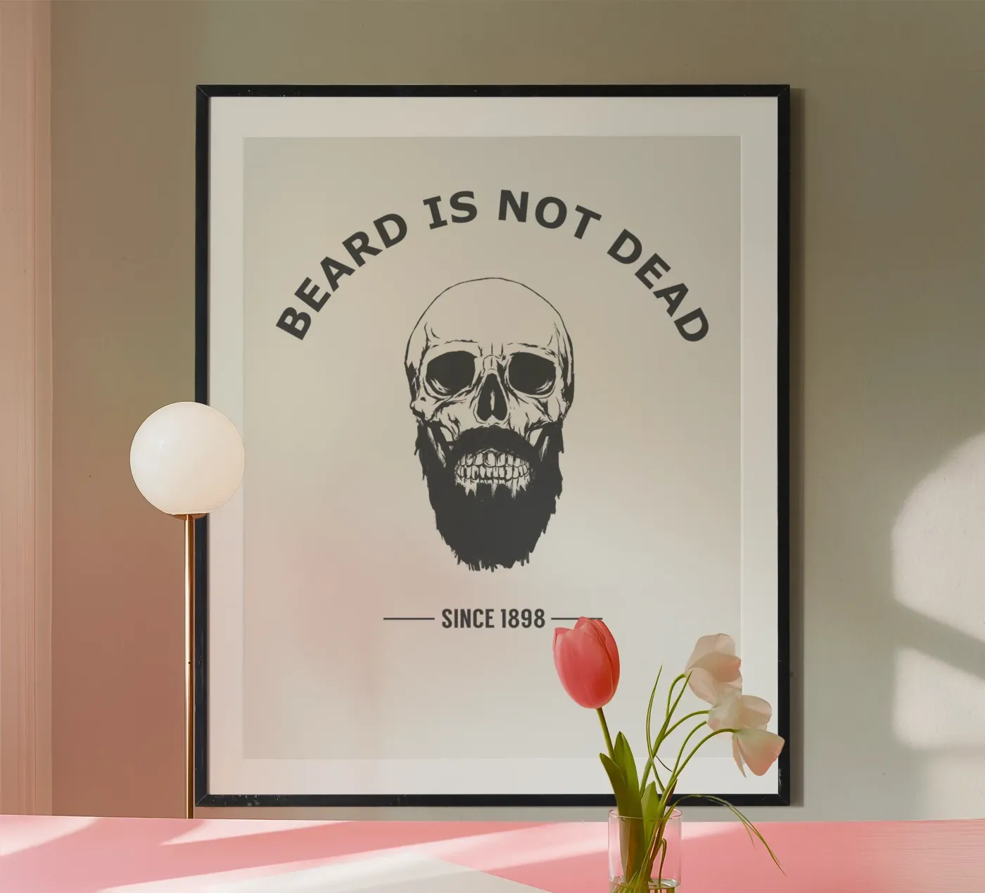 Bearded Skull poster by Balazs Solti