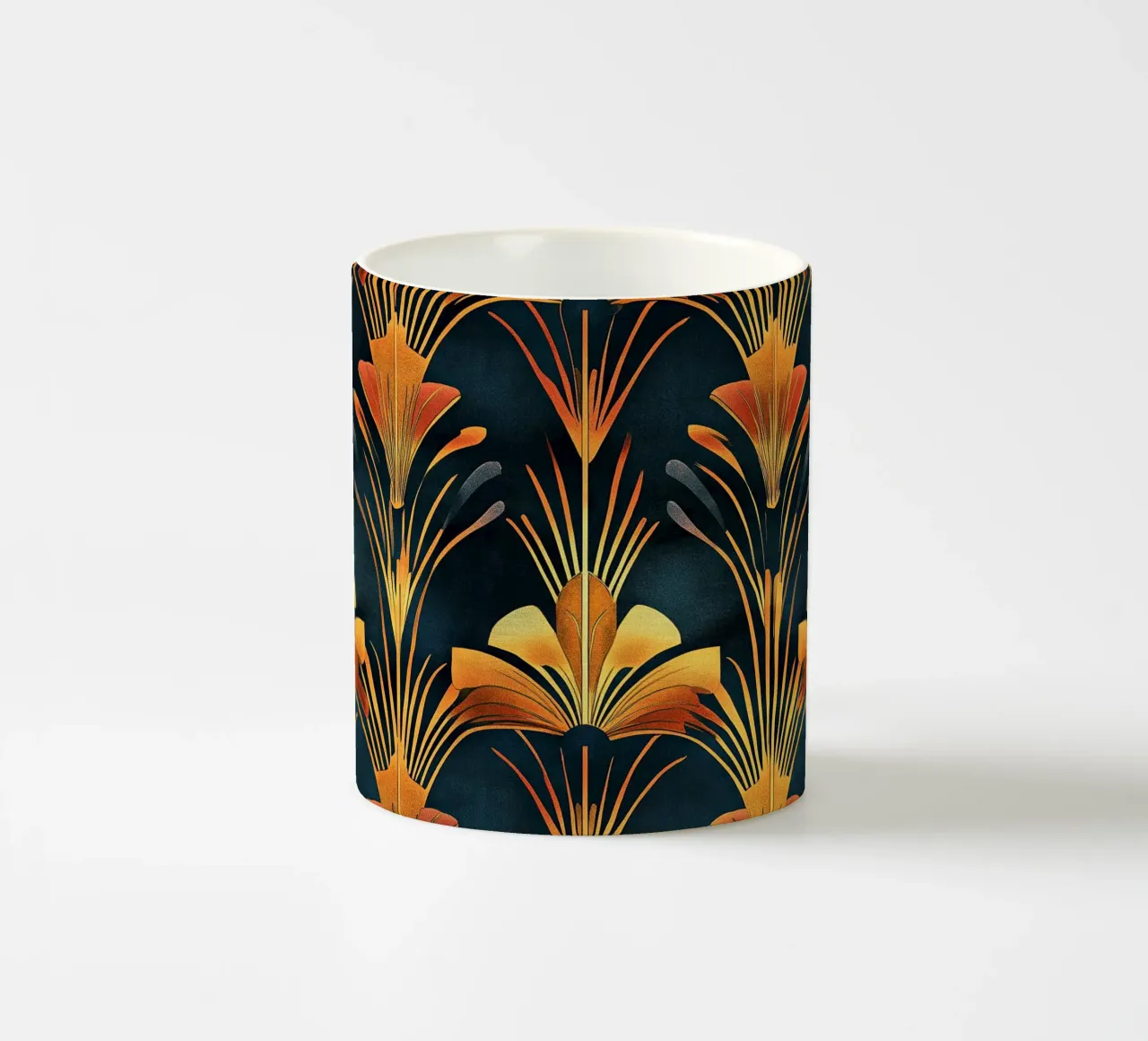 Art Deco "Angles of Ambition" tazza in ceramica da Nikis Art Studio