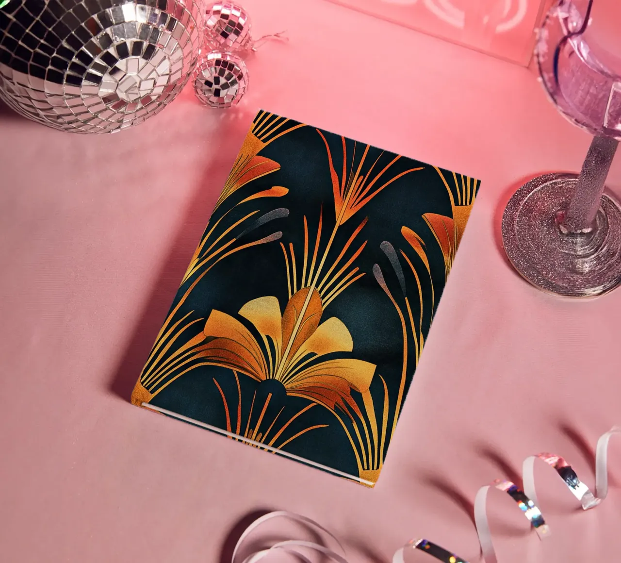 Art Deco "Angles of Ambition" notebook by Nikis Art Studio