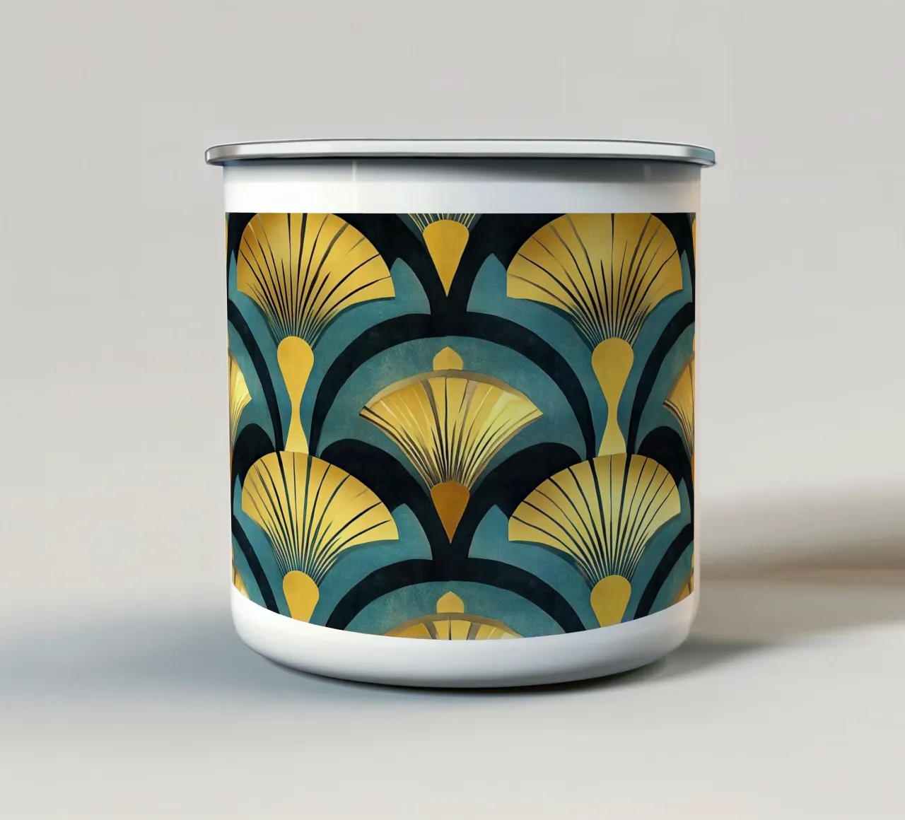 Art déco tazza in smalto da Nikis Art Studio