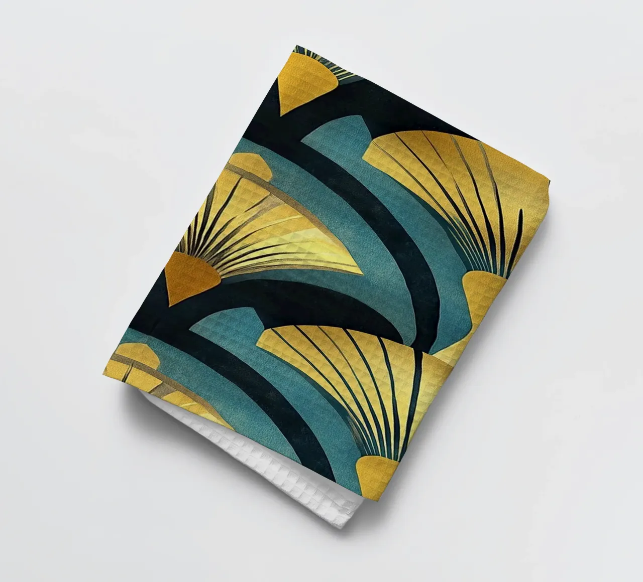 Art déco tea towel by Nikis Art Studio