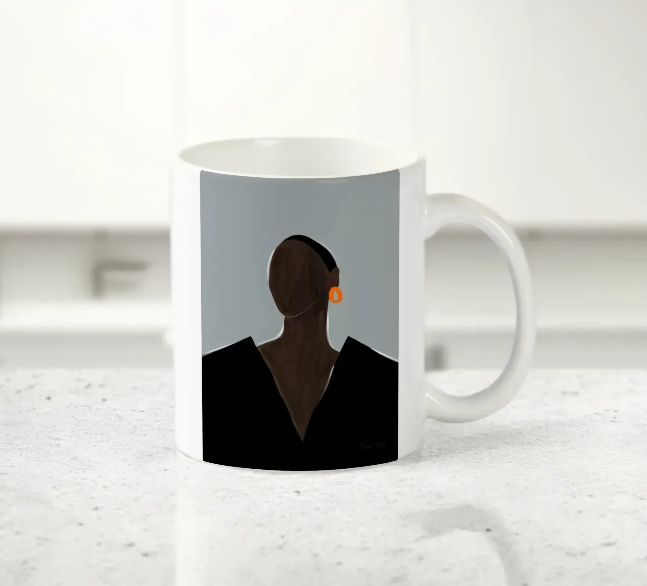 Afro Brilliance tazza in ceramica da Mathudace Créas