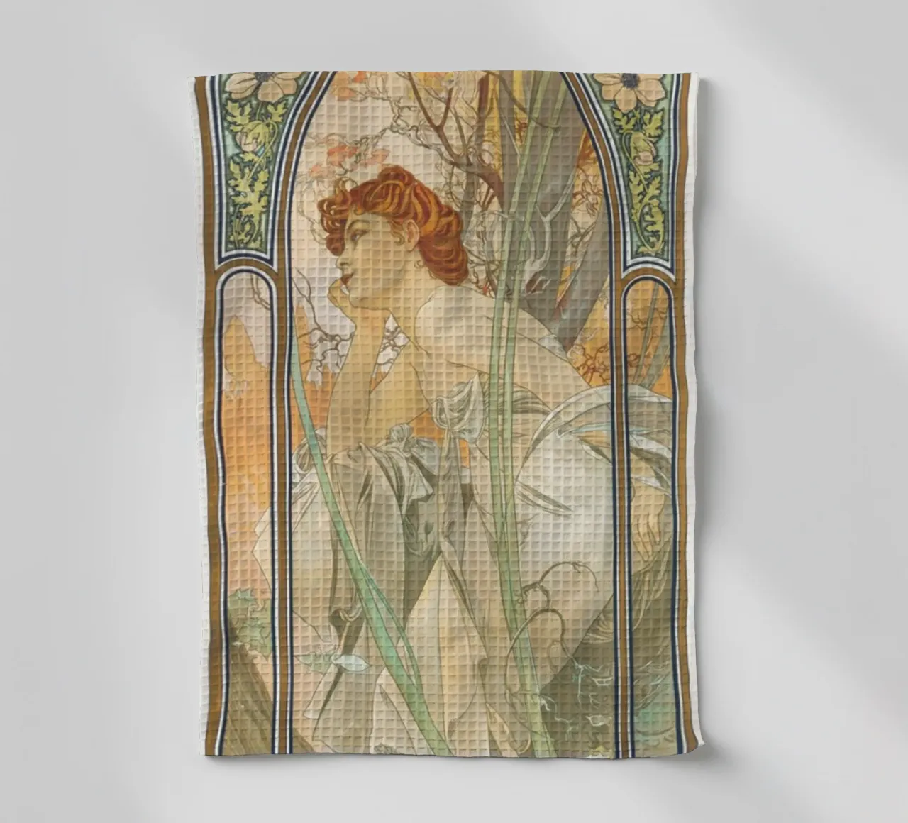 Alfons Mucha - Contemplazione serale canovaccio da cucina da ARTOTHEK