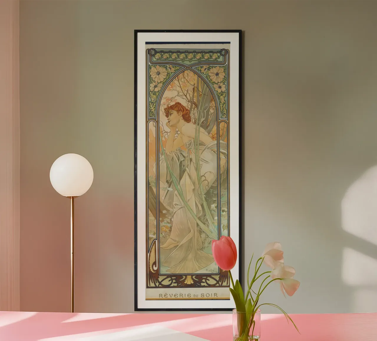 Alfons Mucha - Abendliche Kontemplation Poster von ARTOTHEK