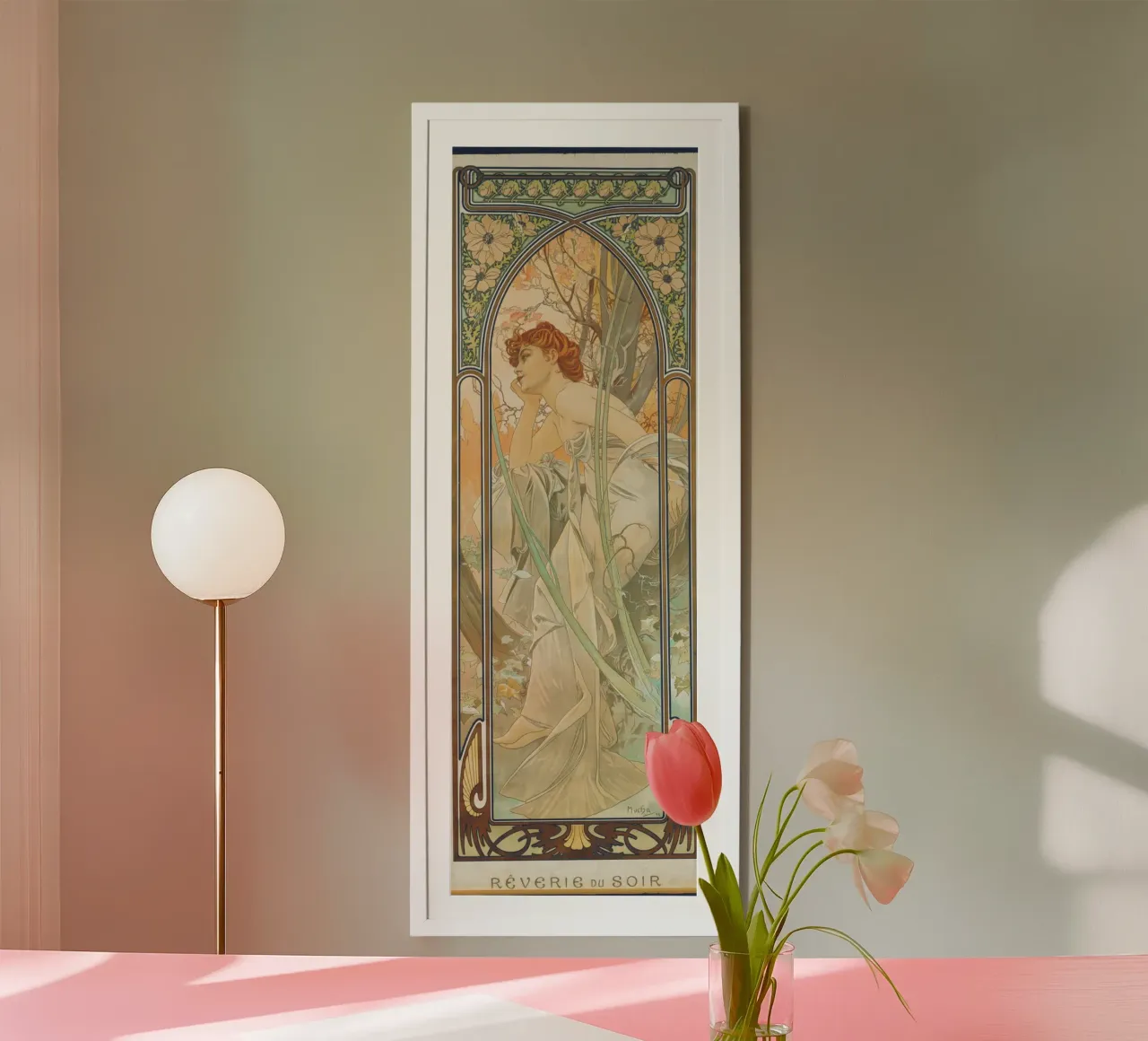Alfons Mucha - Abendliche Kontemplation Poster von ARTOTHEK
