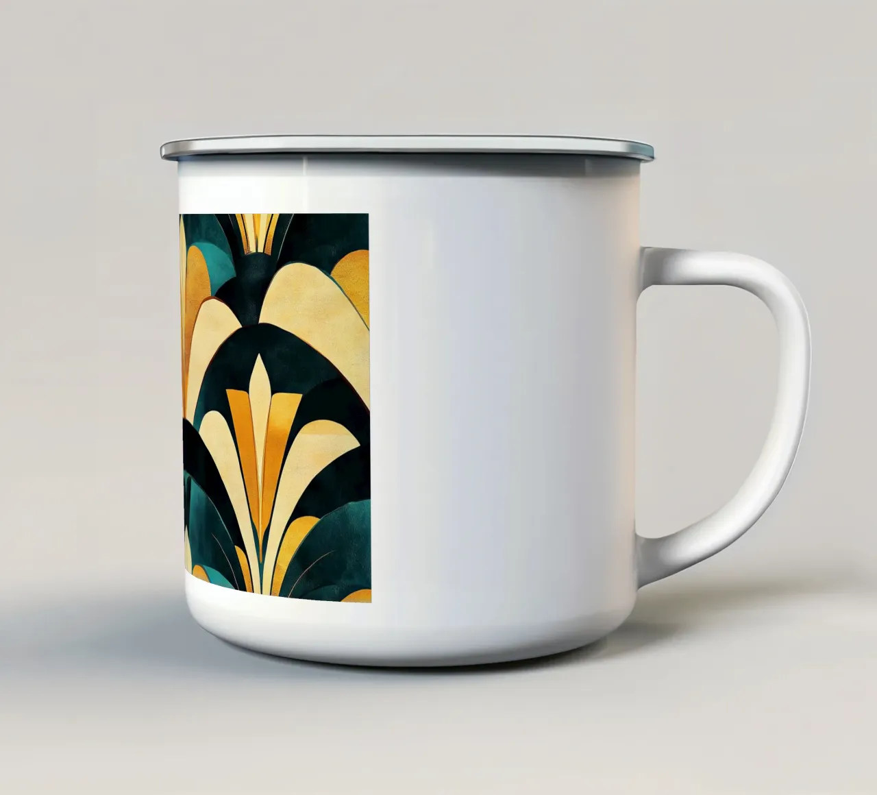 Art déco tazza in smalto da Nikis Art Studio