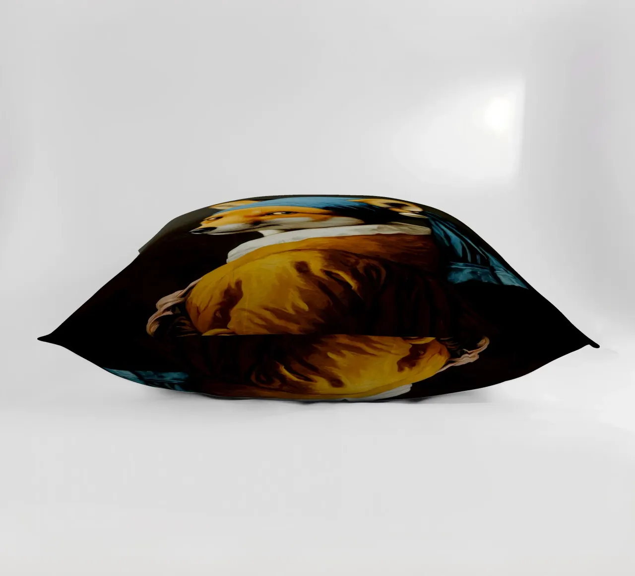 The Fox with the Pearl Earring decorative cushion by Modern Muse