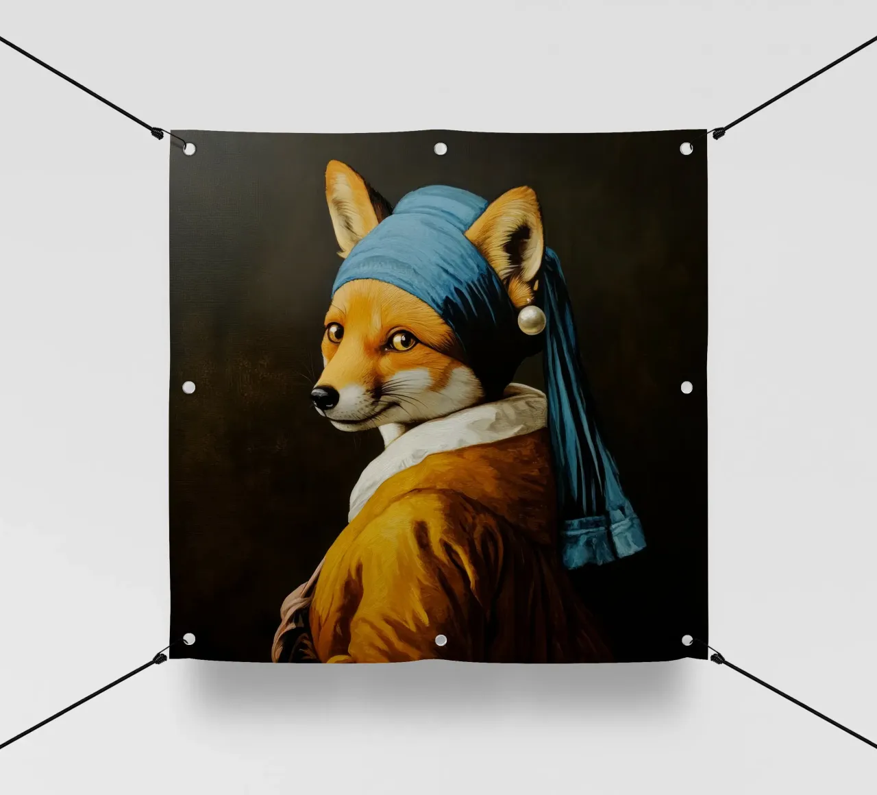 Der Fuchs mit dem Perlenohrring PVC Plane von Modern Muse