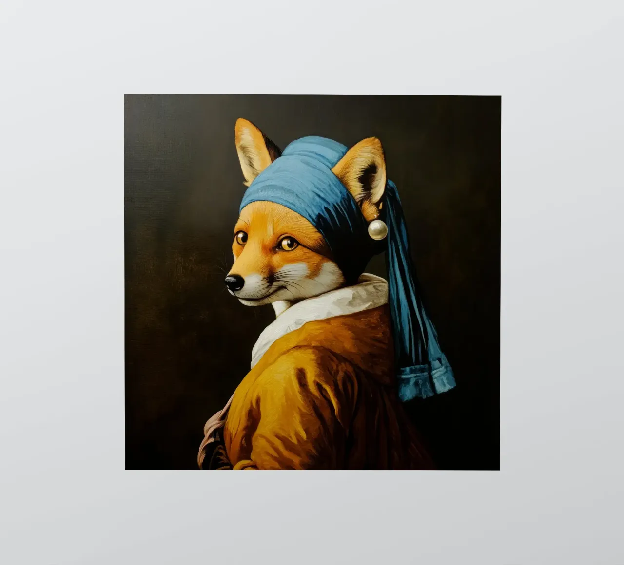 Der Fuchs mit dem Perlenohrring Sticker von Modern Muse