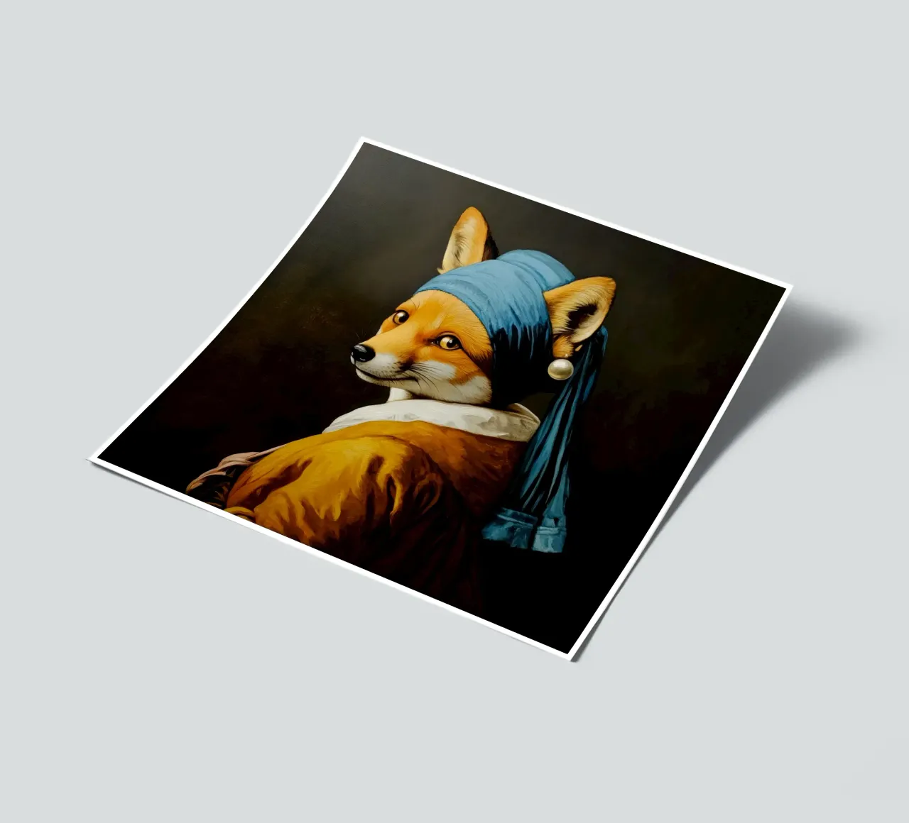 Der Fuchs mit dem Perlenohrring Stickerbogen von Modern Muse