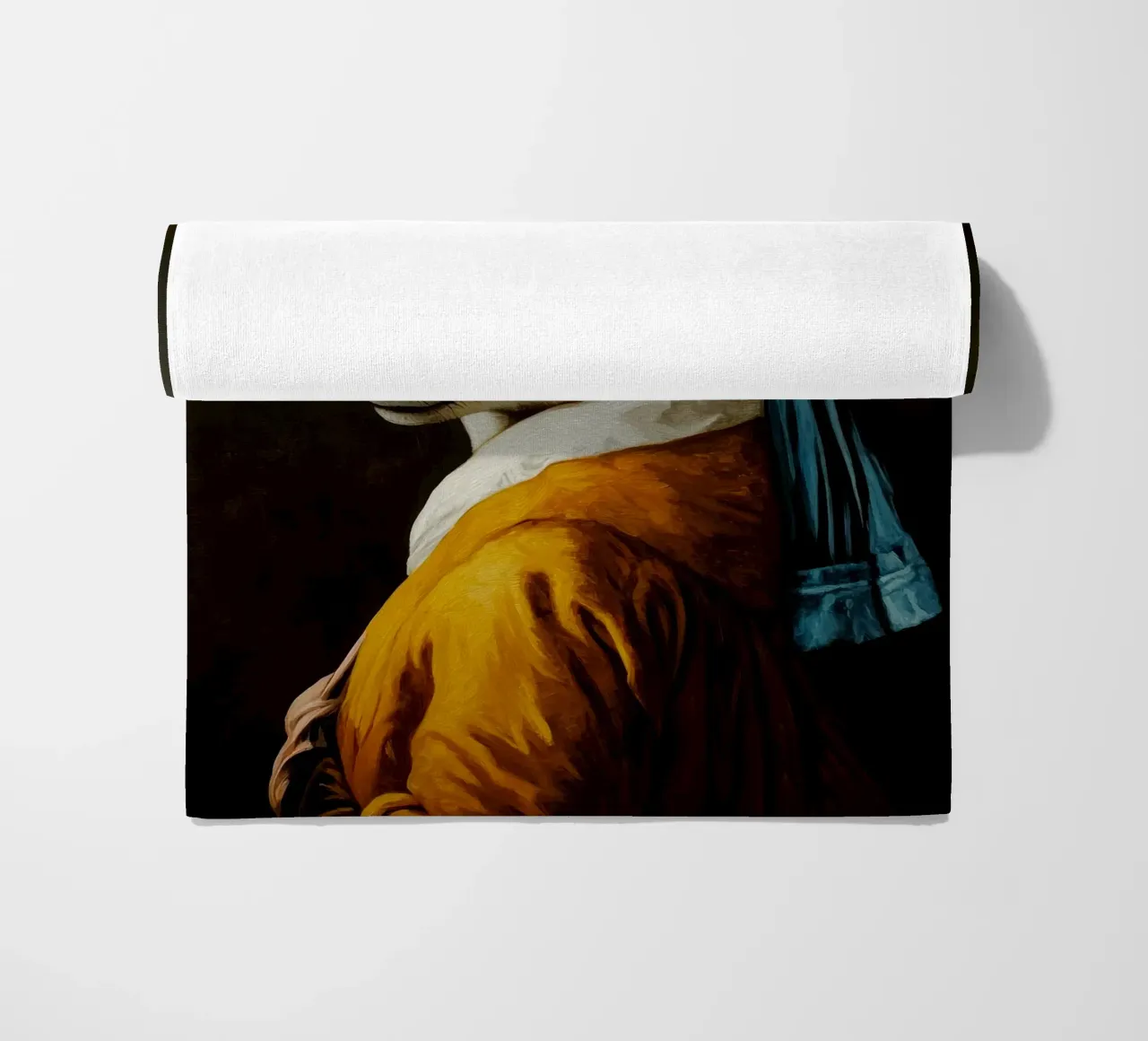 The Fox with the Pearl Earring beach towel by Modern Muse