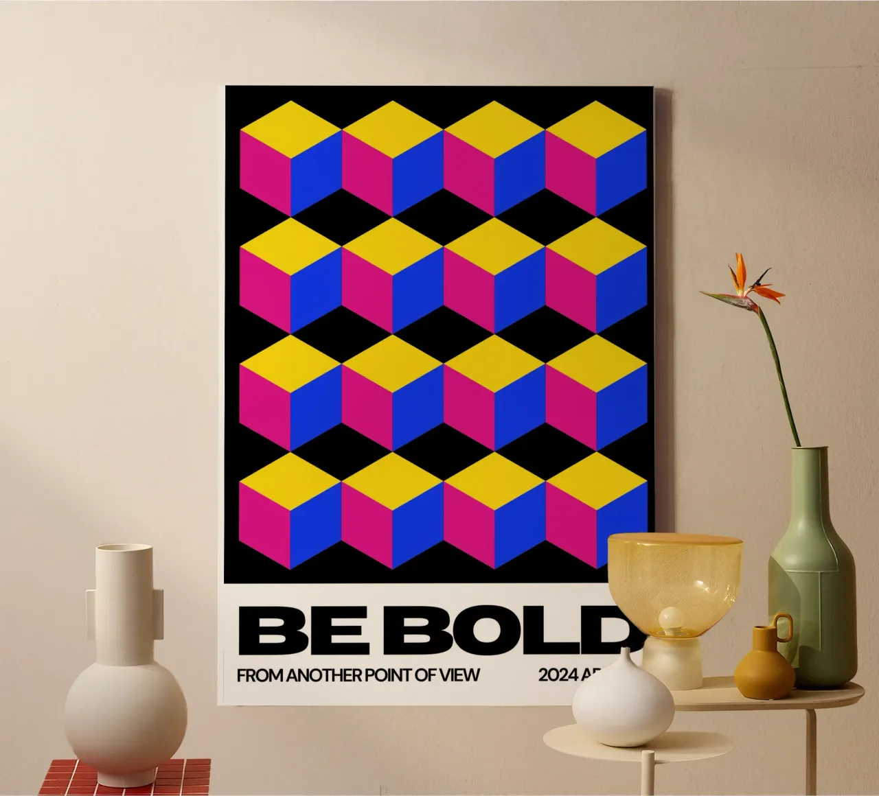BE BOLD tela con Cornice a cassetta da Einfach Uebel