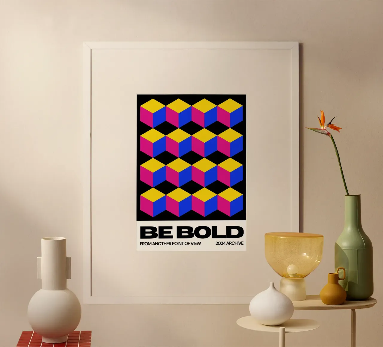 BE BOLD poster con telaio in plastica da Einfach Uebel