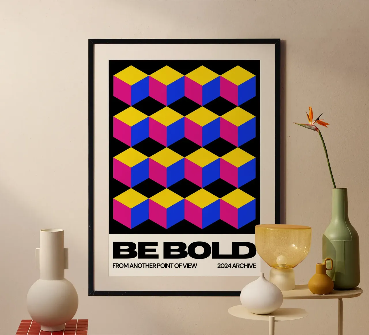 BE BOLD poster con telaio in plastica da Einfach Uebel