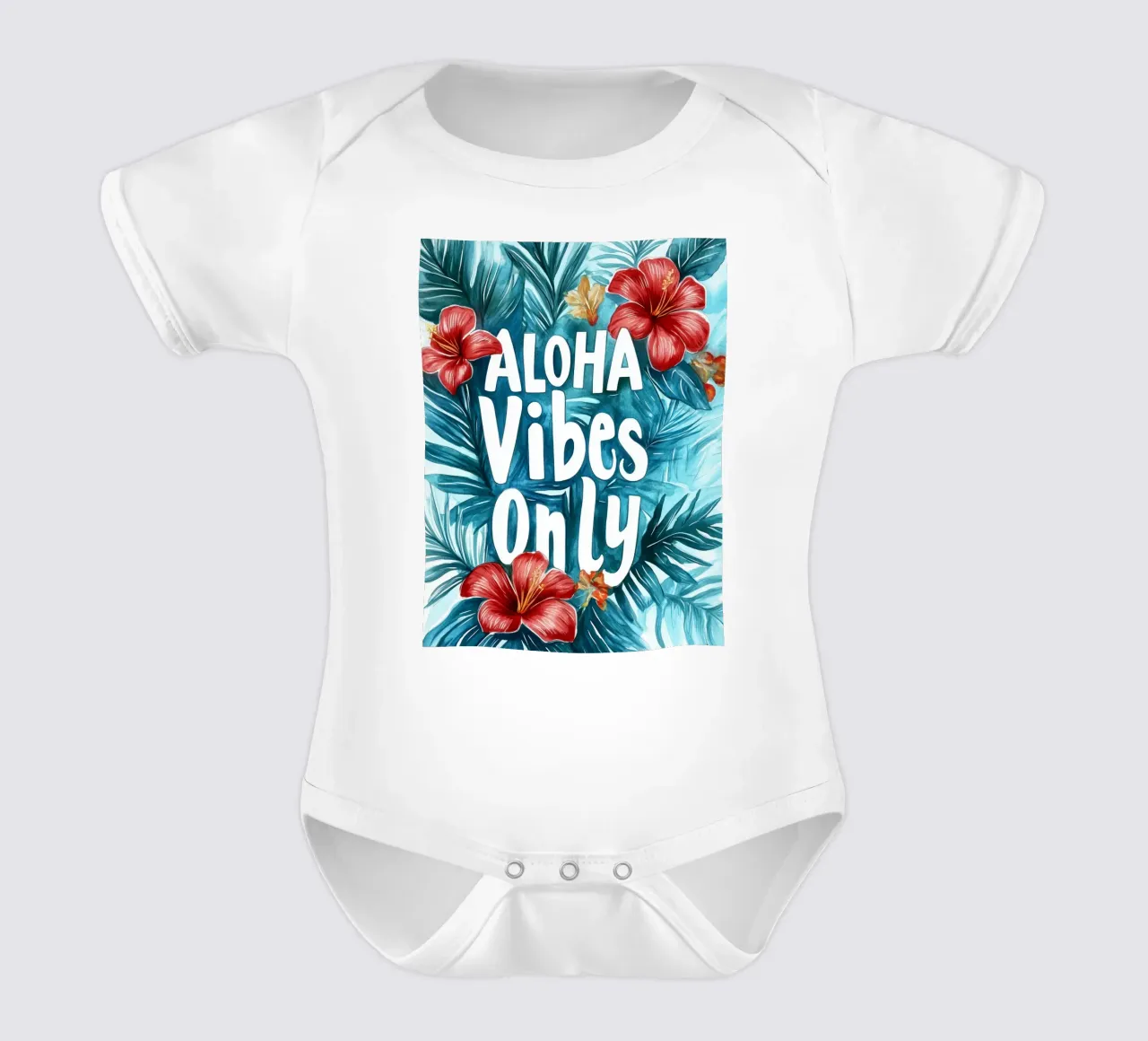 Aloha Vibes Only body neonato maniche corte da treechild