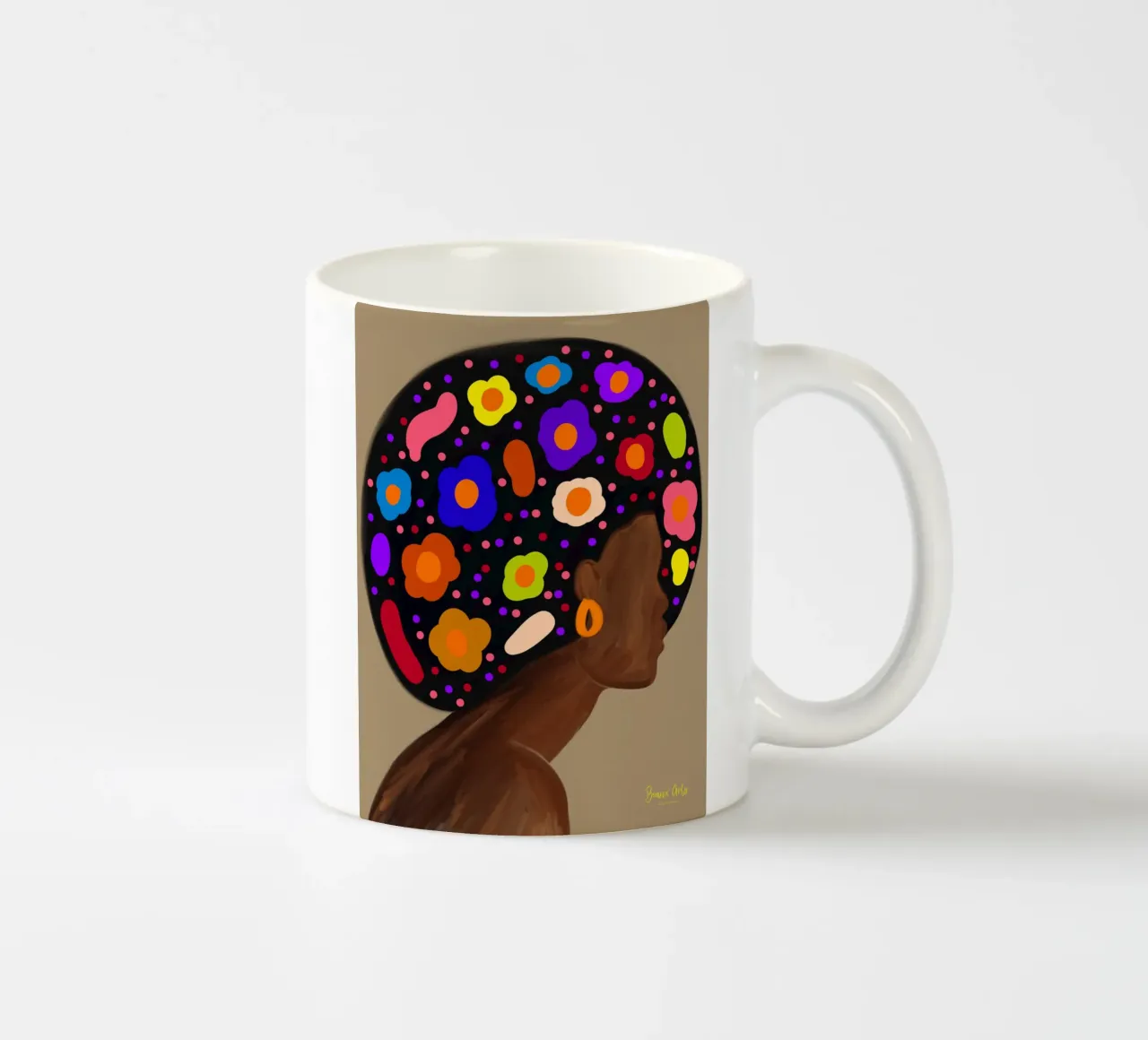 Afro Prism tazza in ceramica da Mathudace Créas