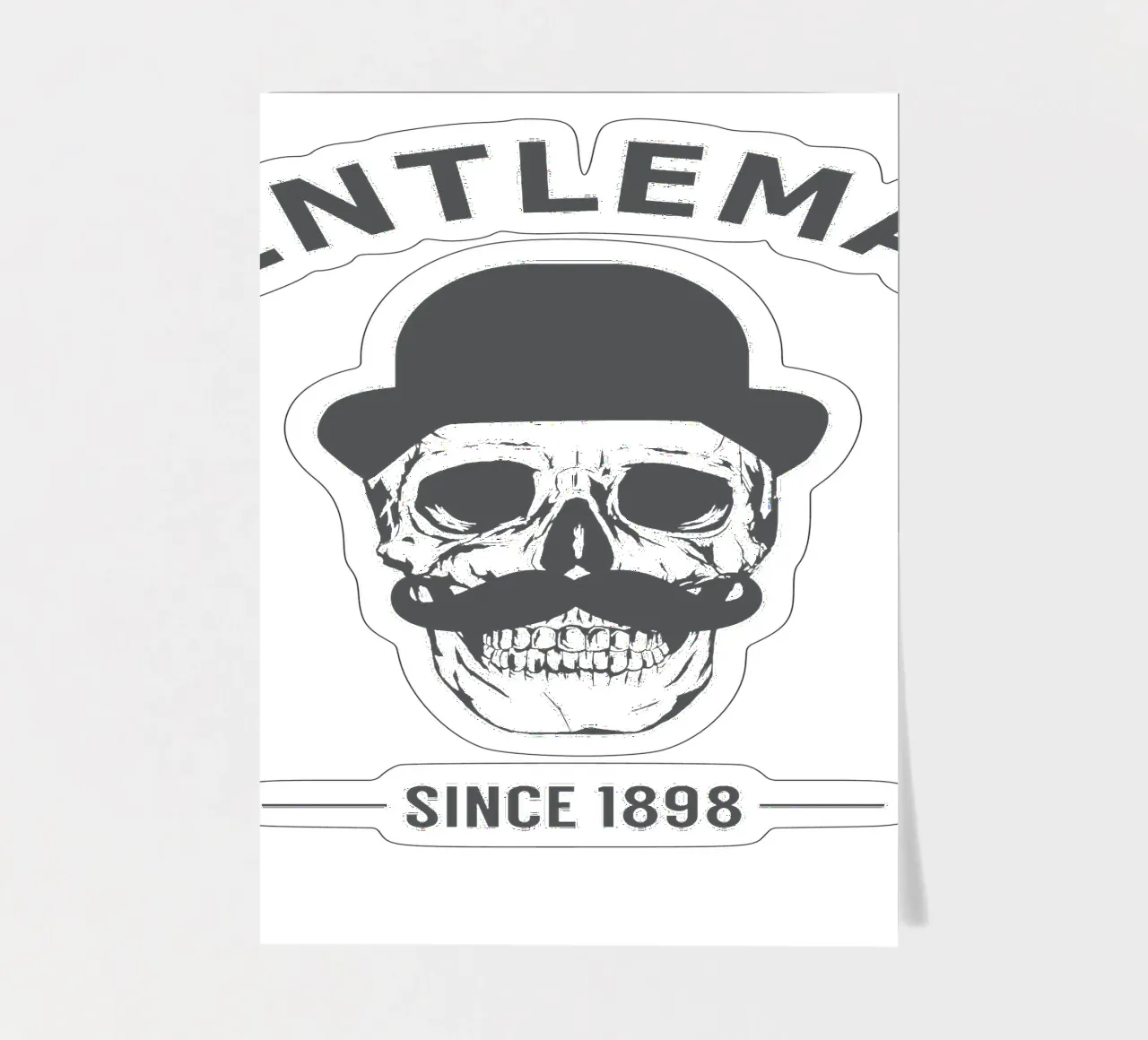 Gentleman Skull sticker sheet by Balazs Solti