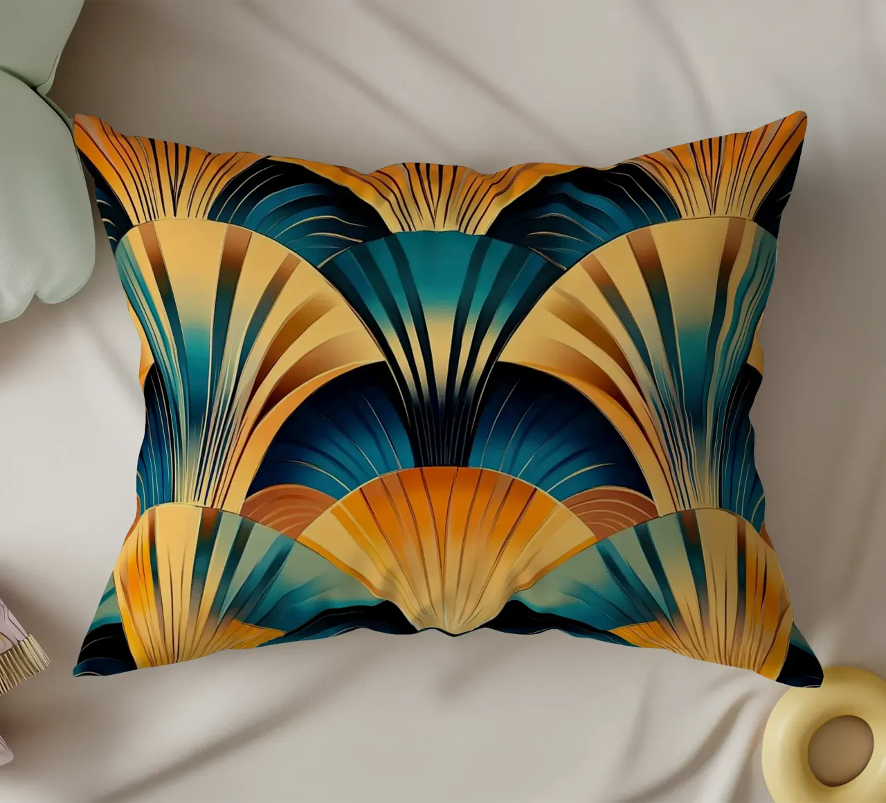 Art déco "Echoes of Refinement" cuscino da Nikis Art Studio