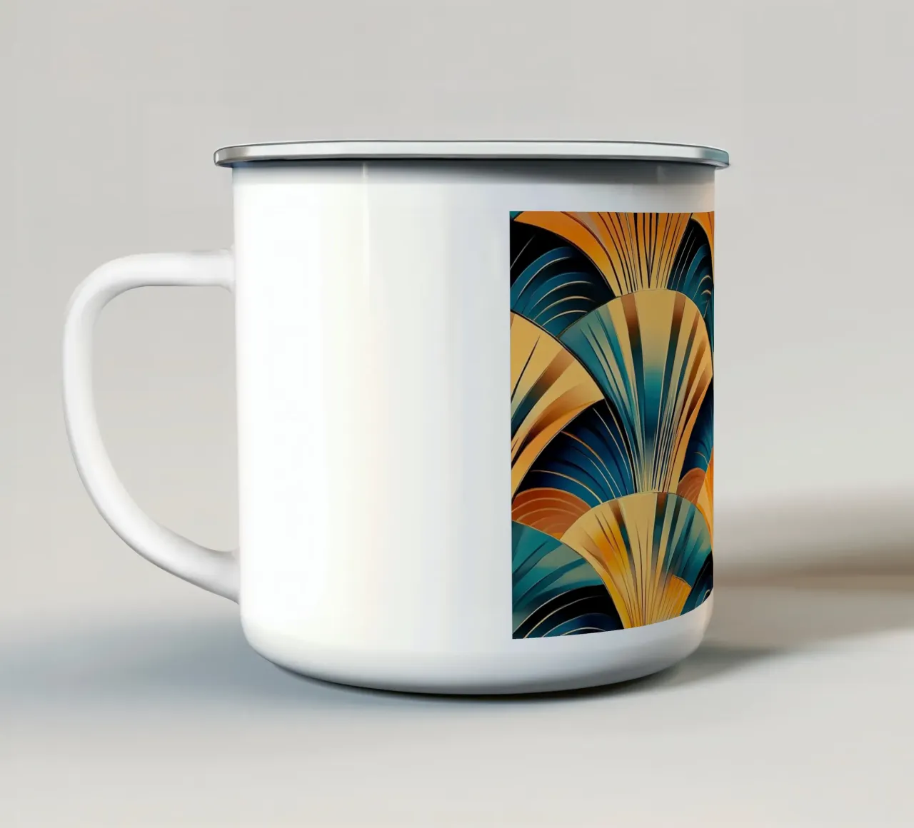 Art déco "Echoes of Refinement" tazza in smalto da Nikis Art Studio