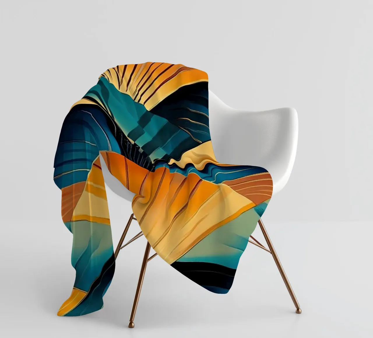 Art déco "Echoes of Refinement" coperta in pile da Nikis Art Studio