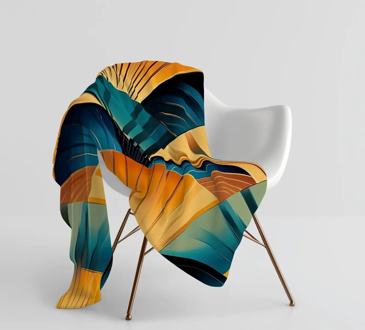 Art déco "Echoes of Refinement" coperta in pile da Nikis Art Studio