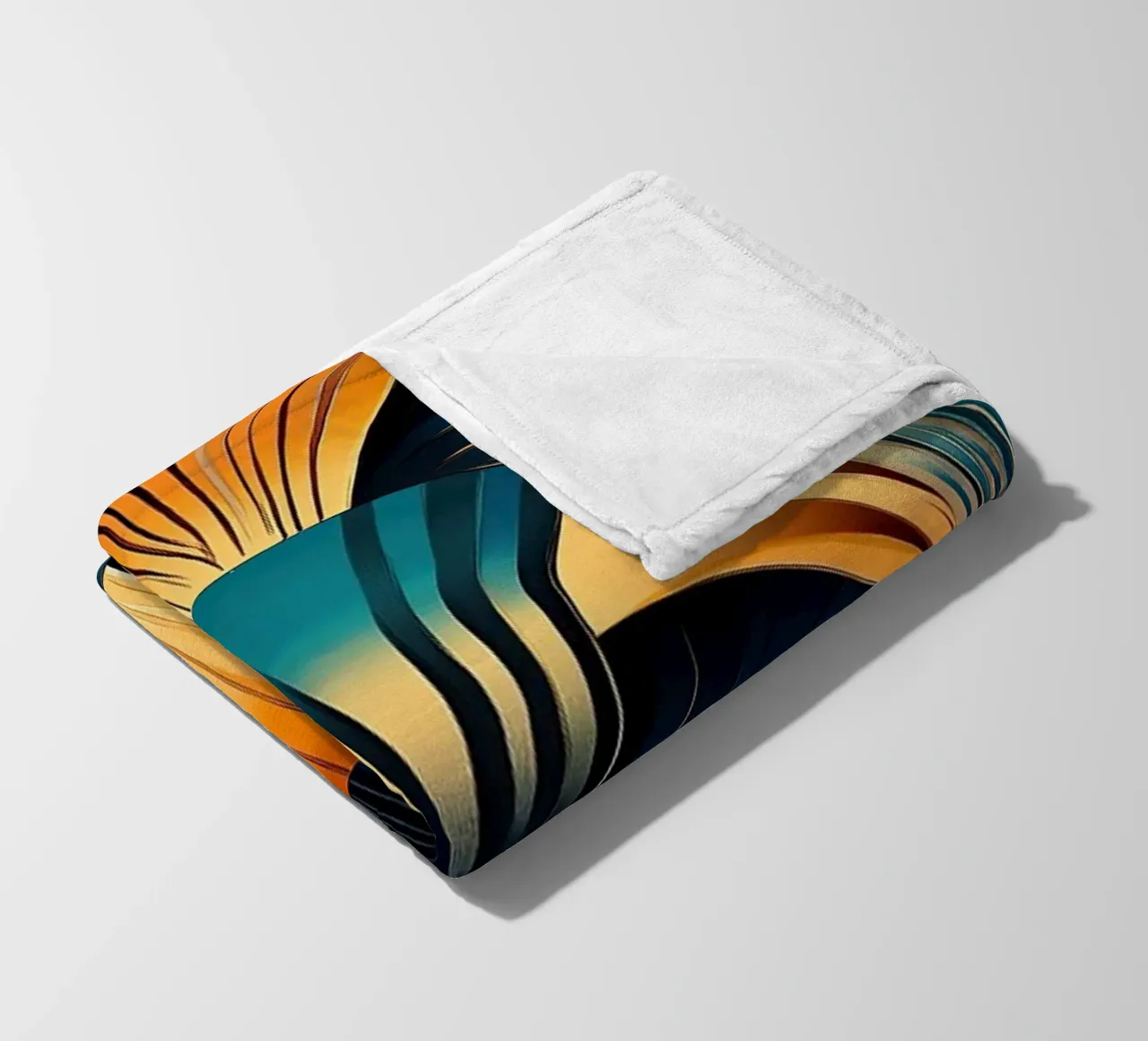 Art déco "Echoes of Refinement" coperta in pile da Nikis Art Studio