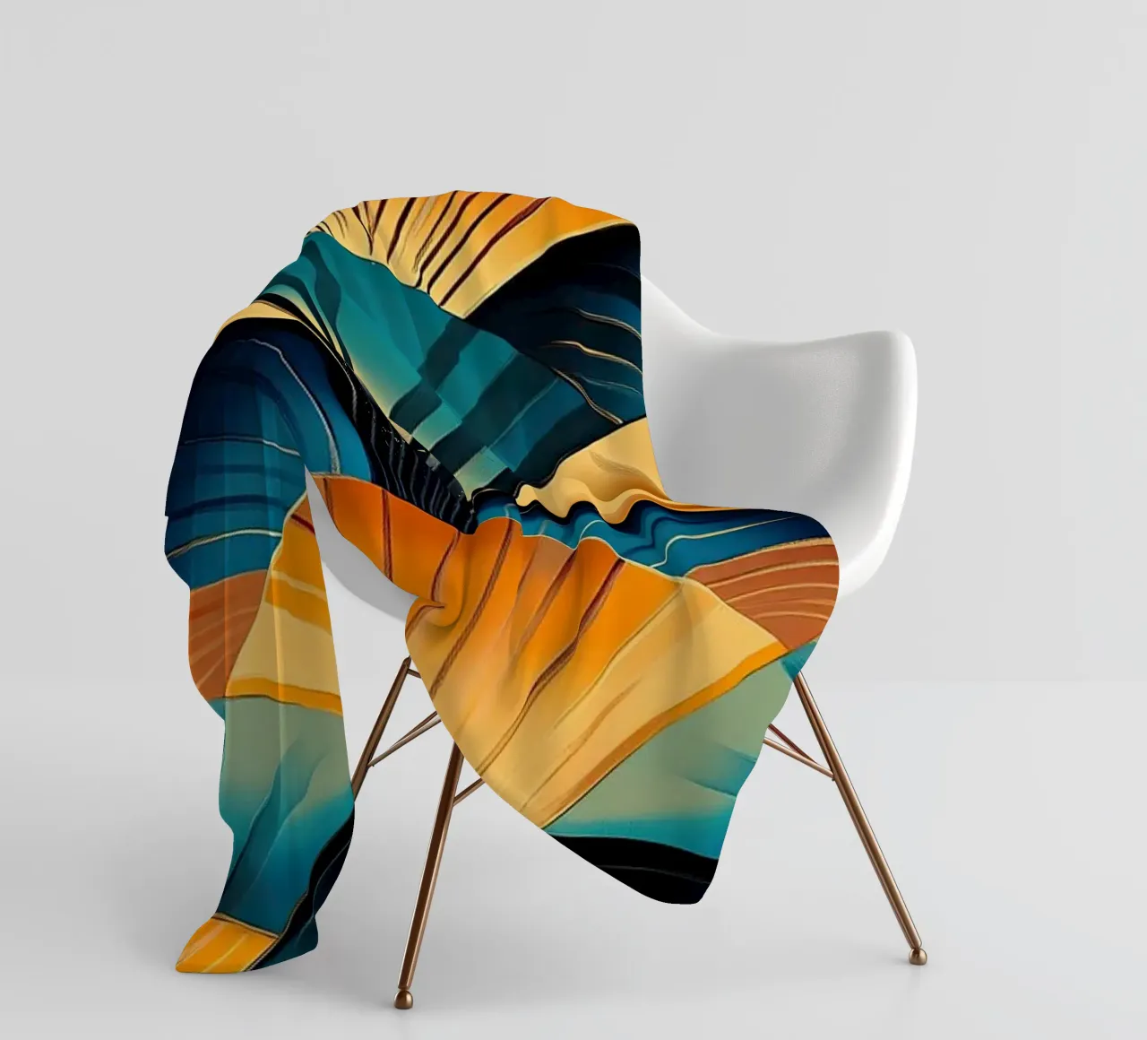 Art déco "Echoes of Refinement" coperta in pile da Nikis Art Studio