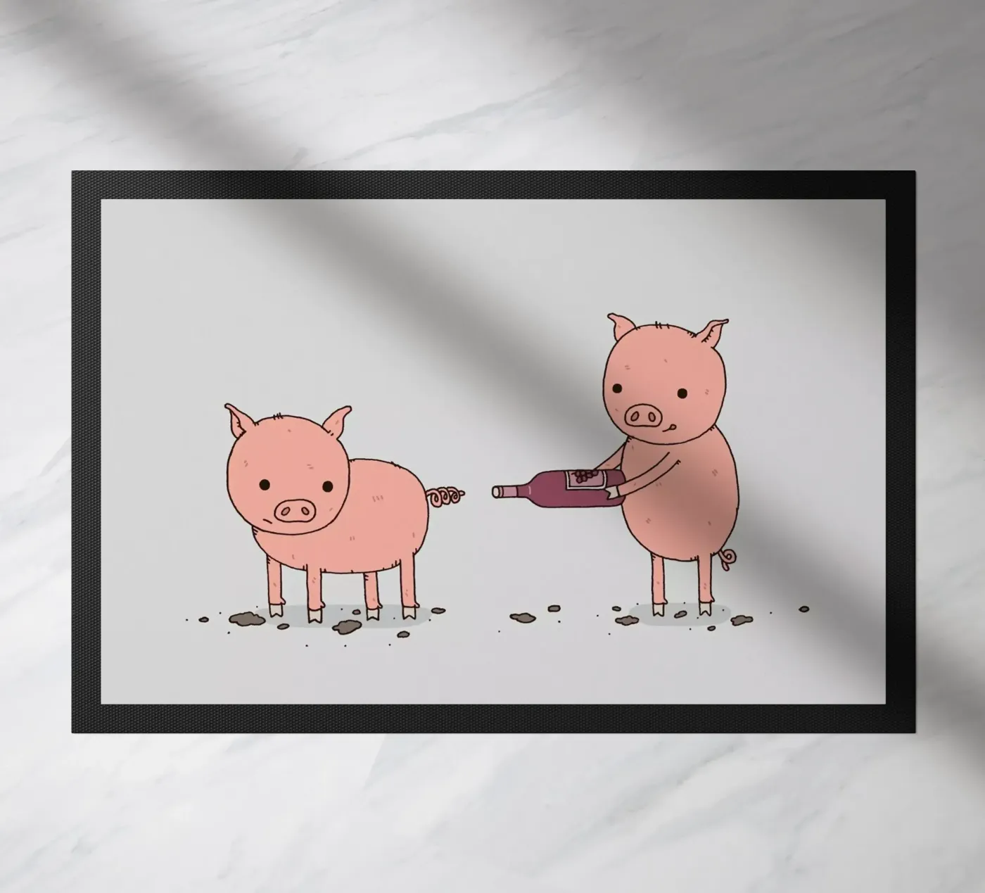 That'll Do Pig doormat by Jaco Haasbroek