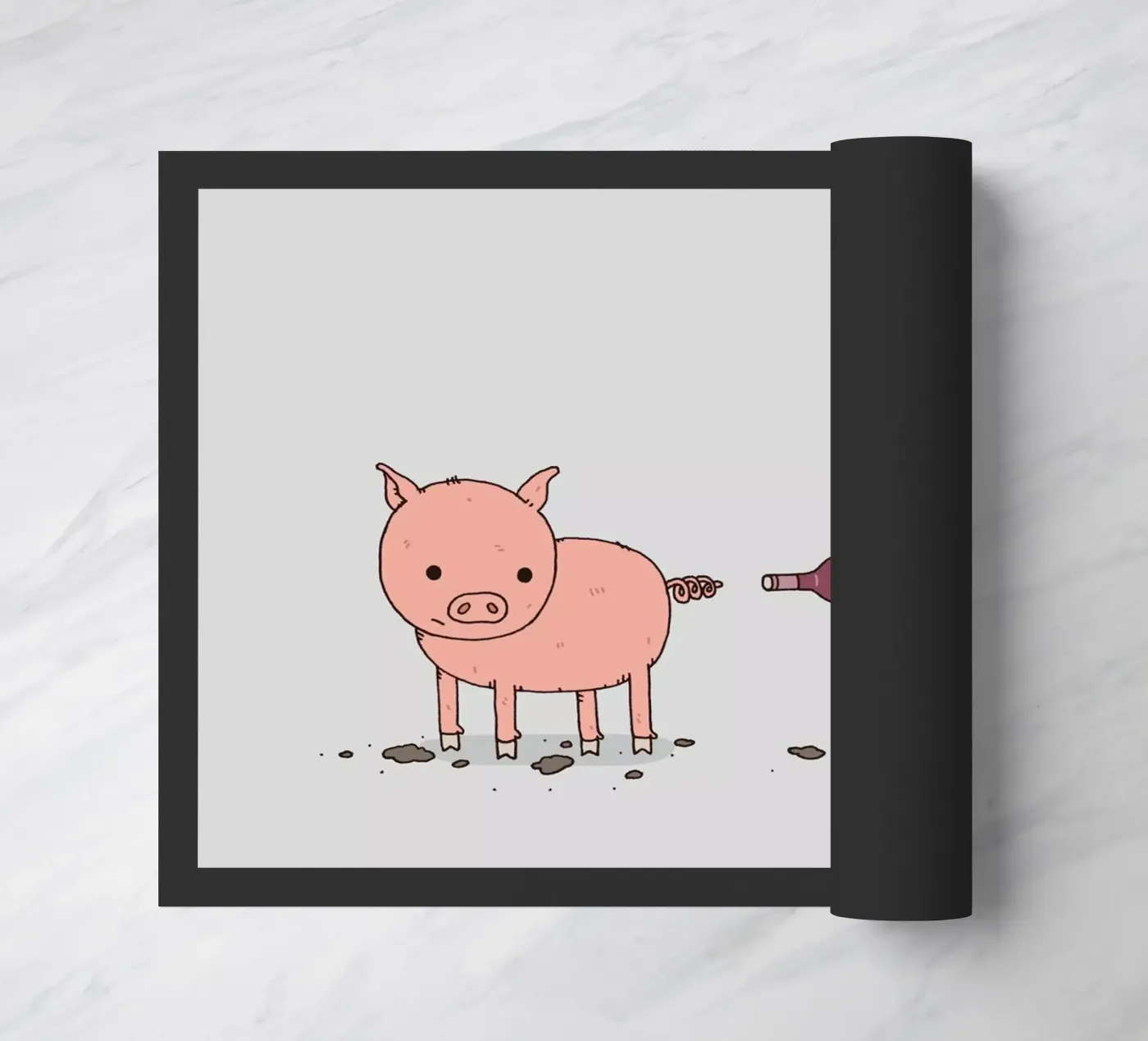 That'll Do Pig doormat by Jaco Haasbroek