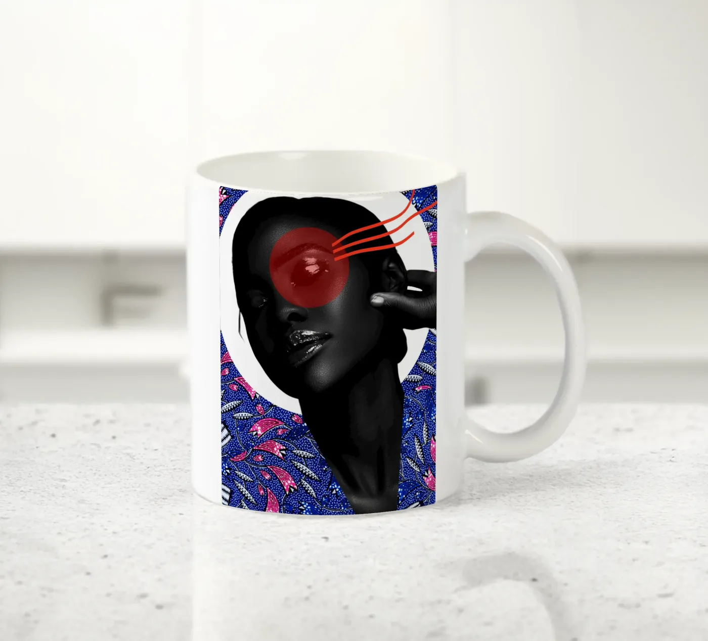Afro Infinity ceramic mug by Mathudace Créas