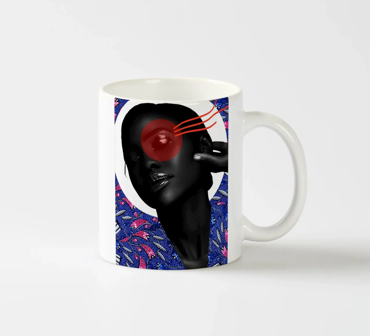 Afro Infinity tazza in ceramica da Mathudace Créas