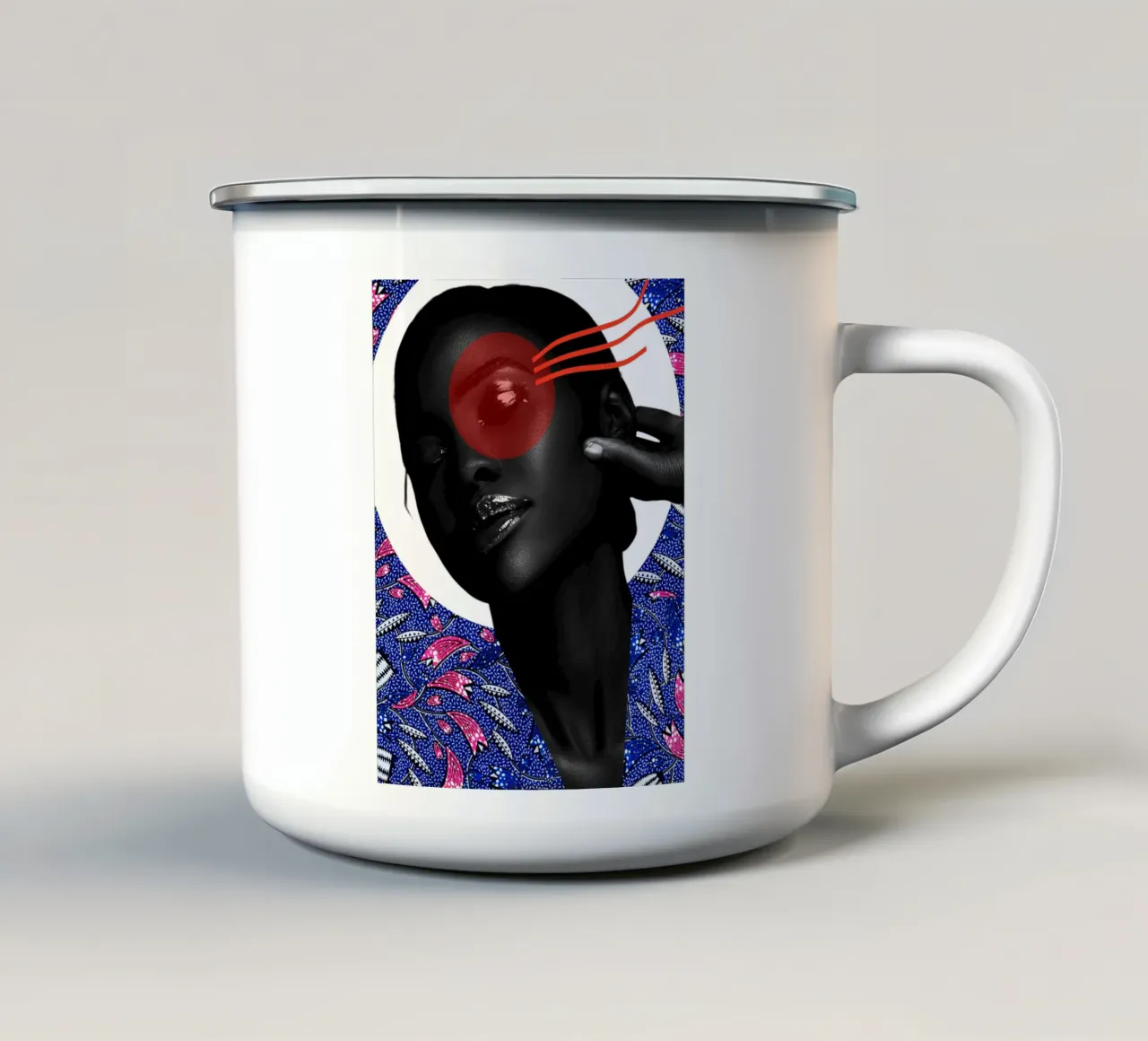 Afro Infinity tazza in smalto da Mathudace Créas