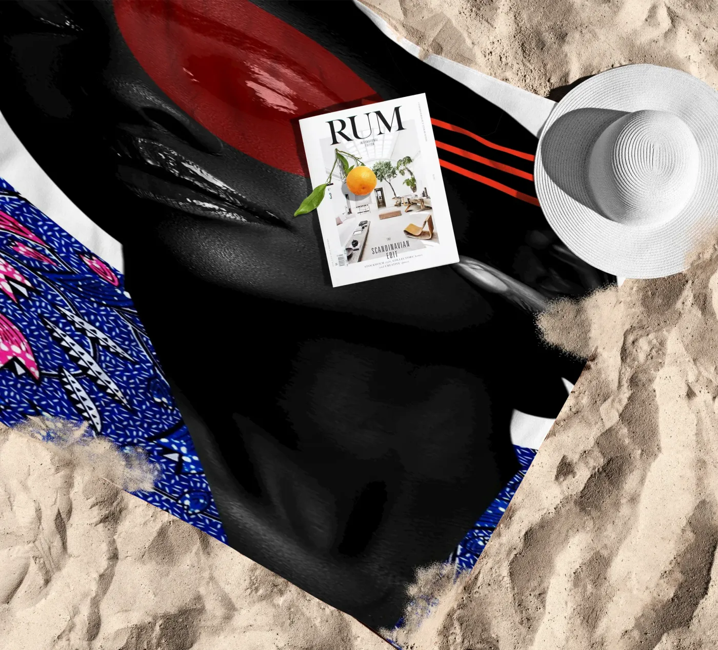 Afro Infinity strandhanddoek van Mathudace Créas
