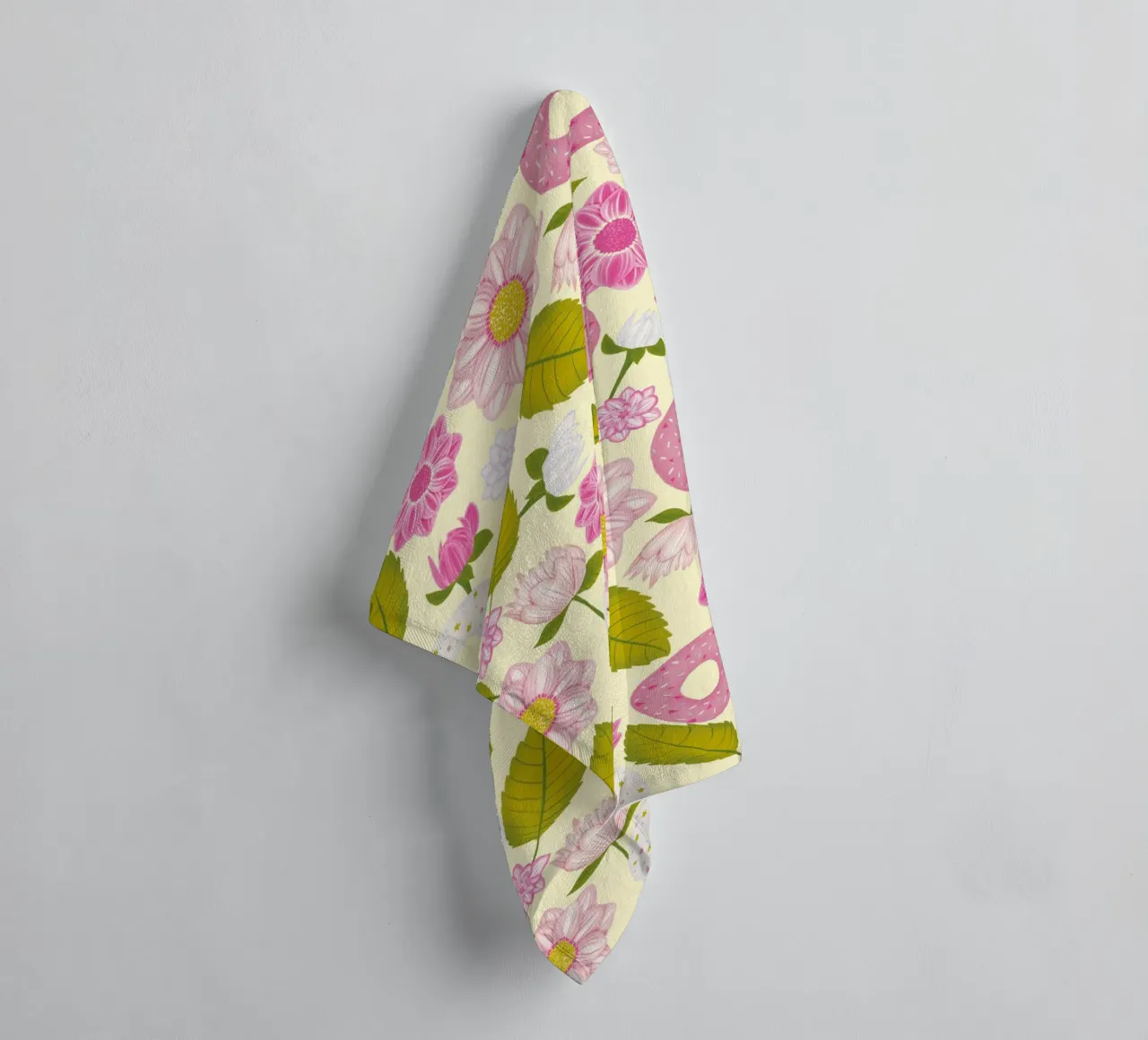 Ciambelle e dalie asciugamano da bagno da nicigabrieldesigns