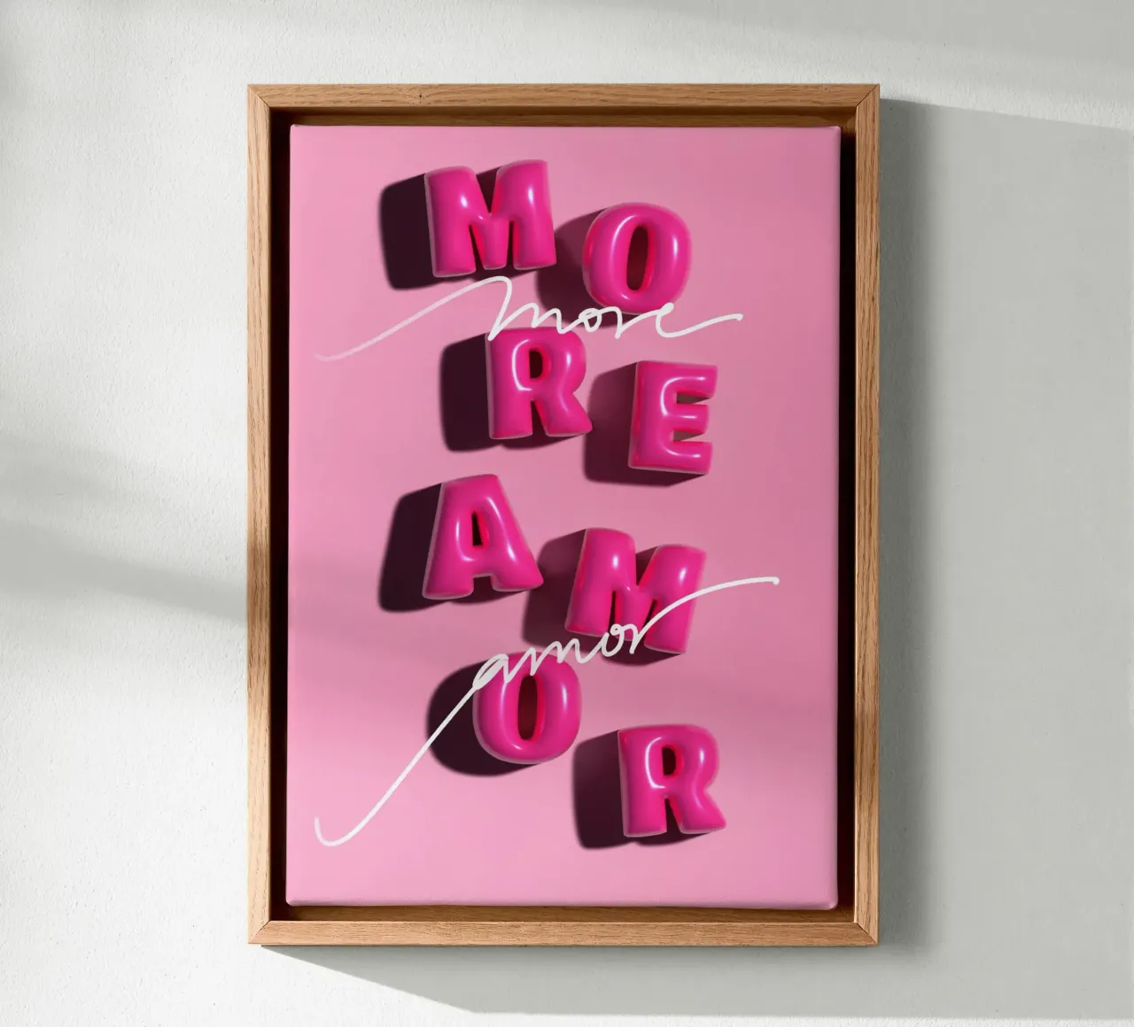 MORE AMOR tela con Cornice a cassetta da Einfach Uebel