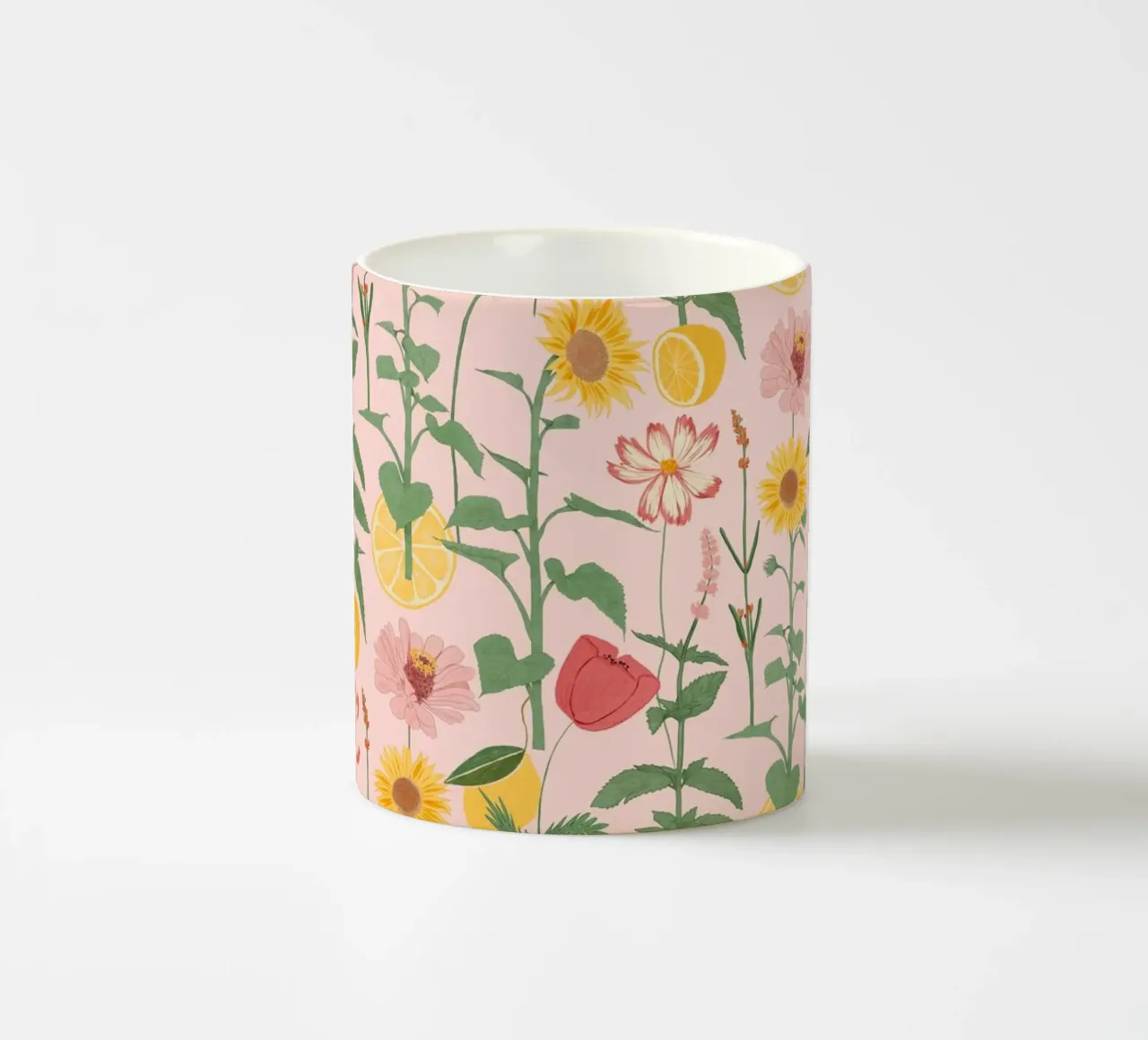 Girasole e limone tazza in ceramica da nicigabrieldesigns