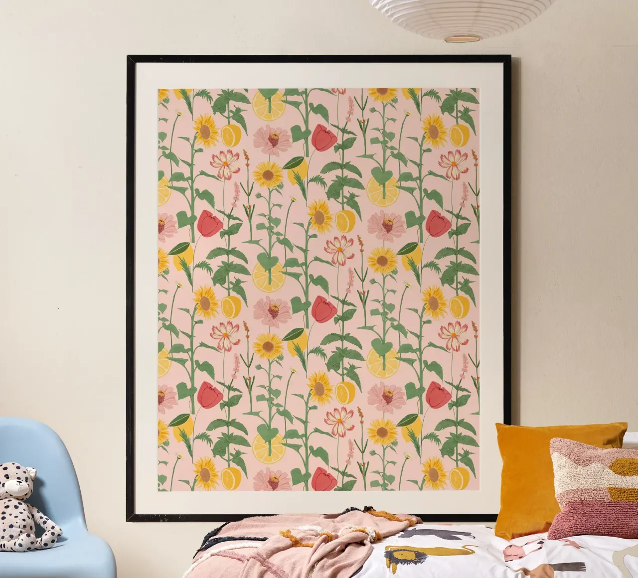 Sonnenblume und Zitrone Hahnemühle von nicigabrieldesigns