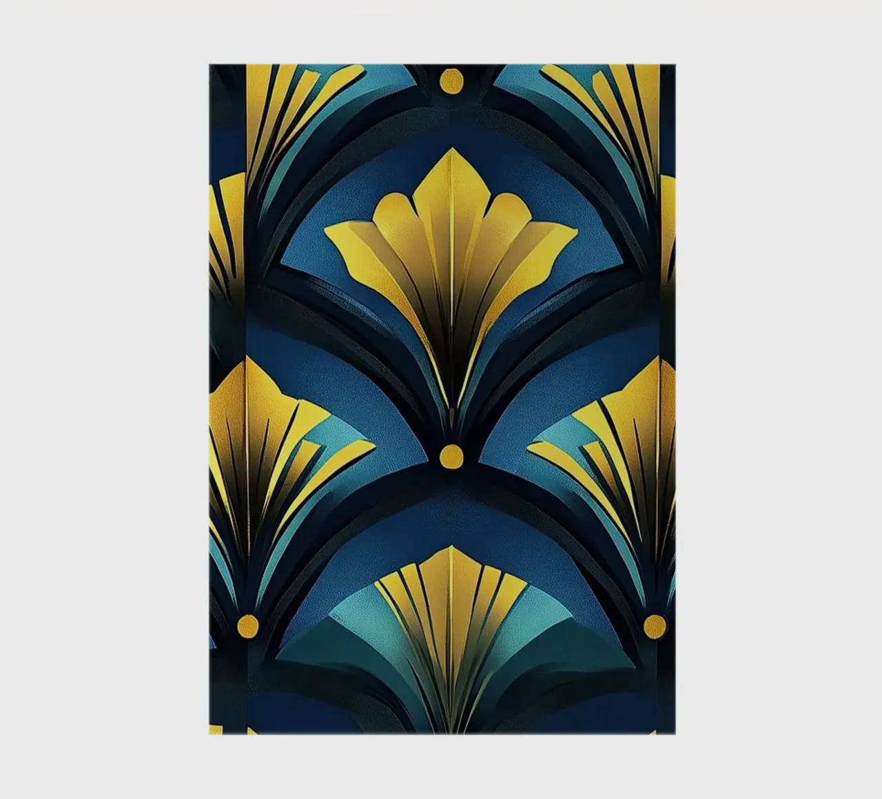 Art Deco "Shimmering Skylines" notebook by Nikis Art Studio
