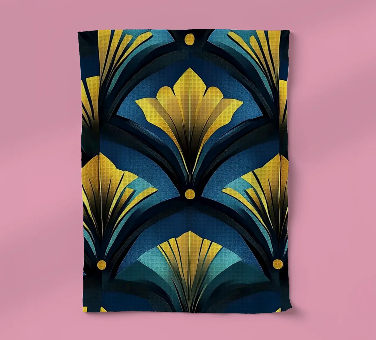Art Deco "Shimmering Skylines" canovaccio da cucina da Nikis Art Studio