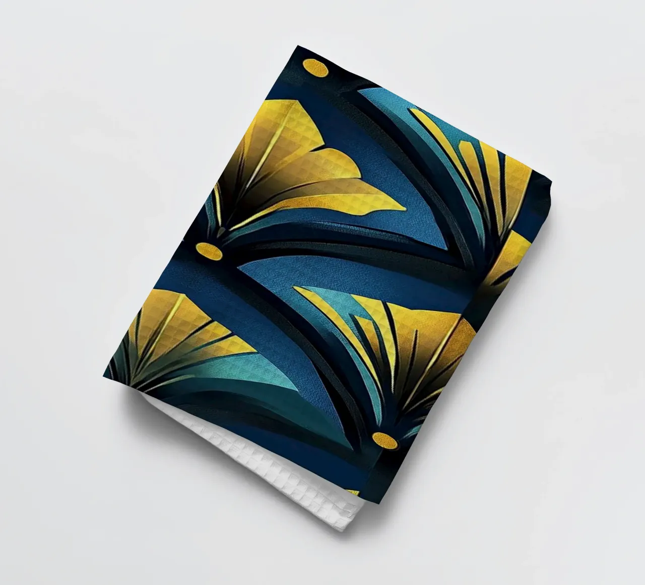 Art Deco "Shimmering Skylines" canovaccio da cucina da Nikis Art Studio