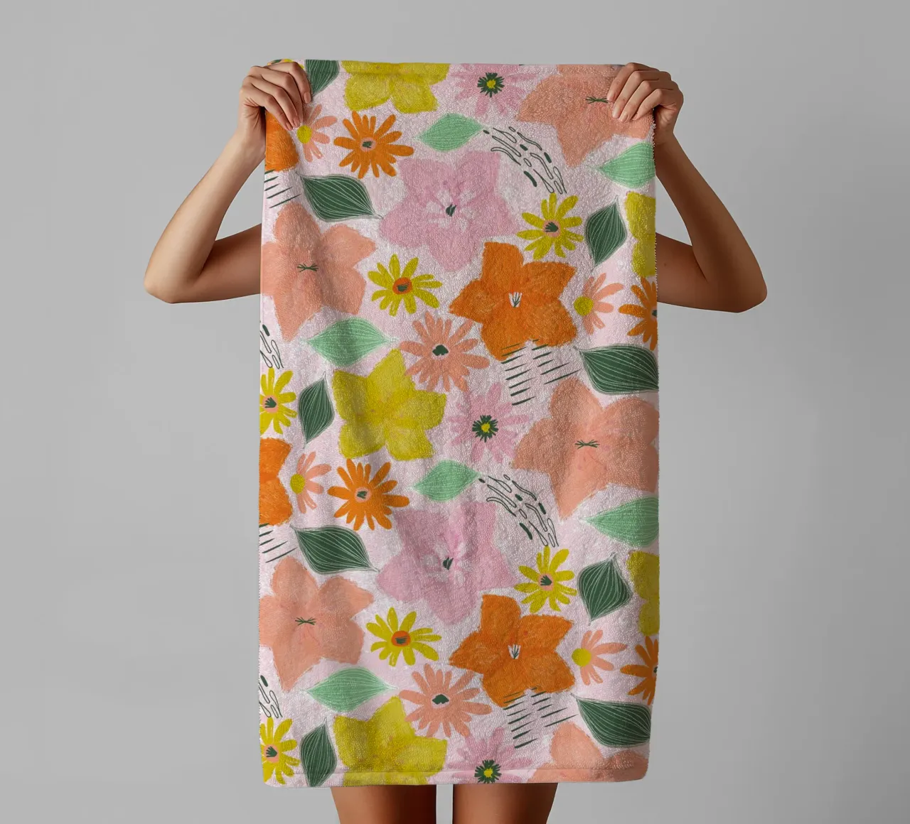 Boho Blooms asciugamano da bagno da nicigabrieldesigns