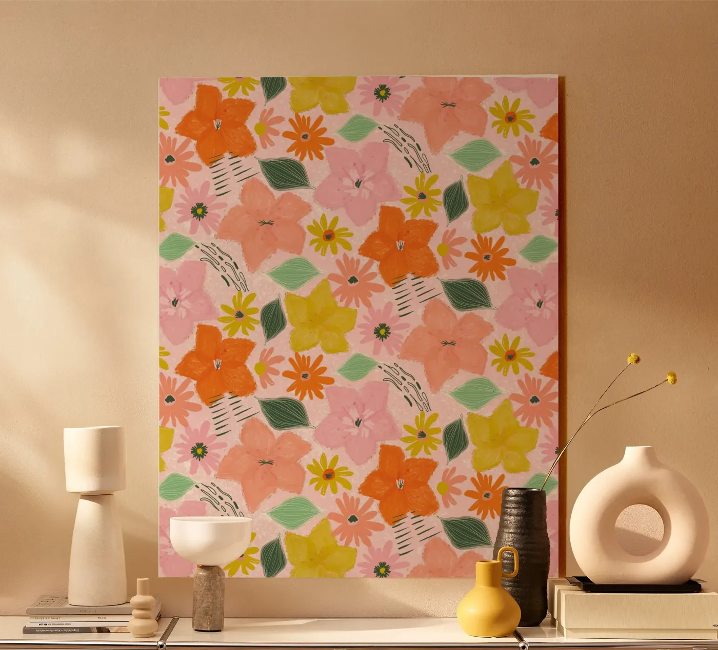 Boho Blooms Acryl-Glas von nicigabrieldesigns
