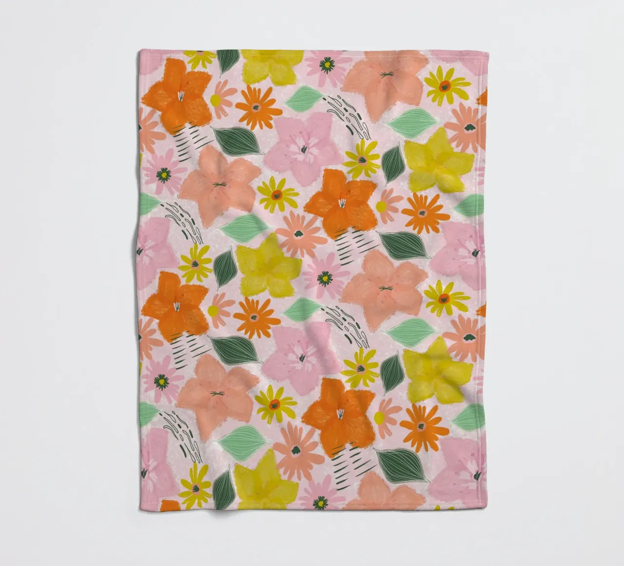Boho Blooms coperta in pile da nicigabrieldesigns