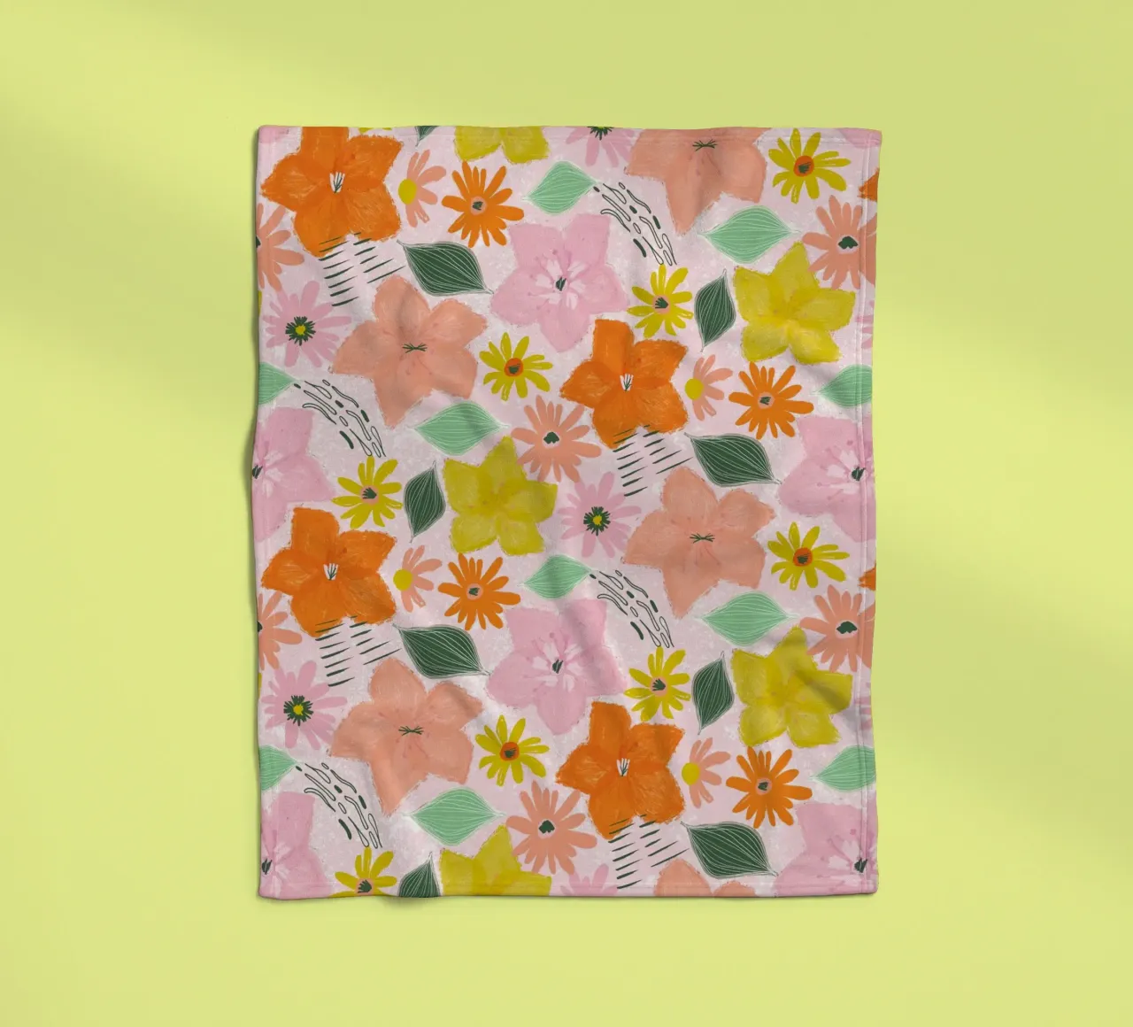 Boho Blooms coperta in pile da nicigabrieldesigns