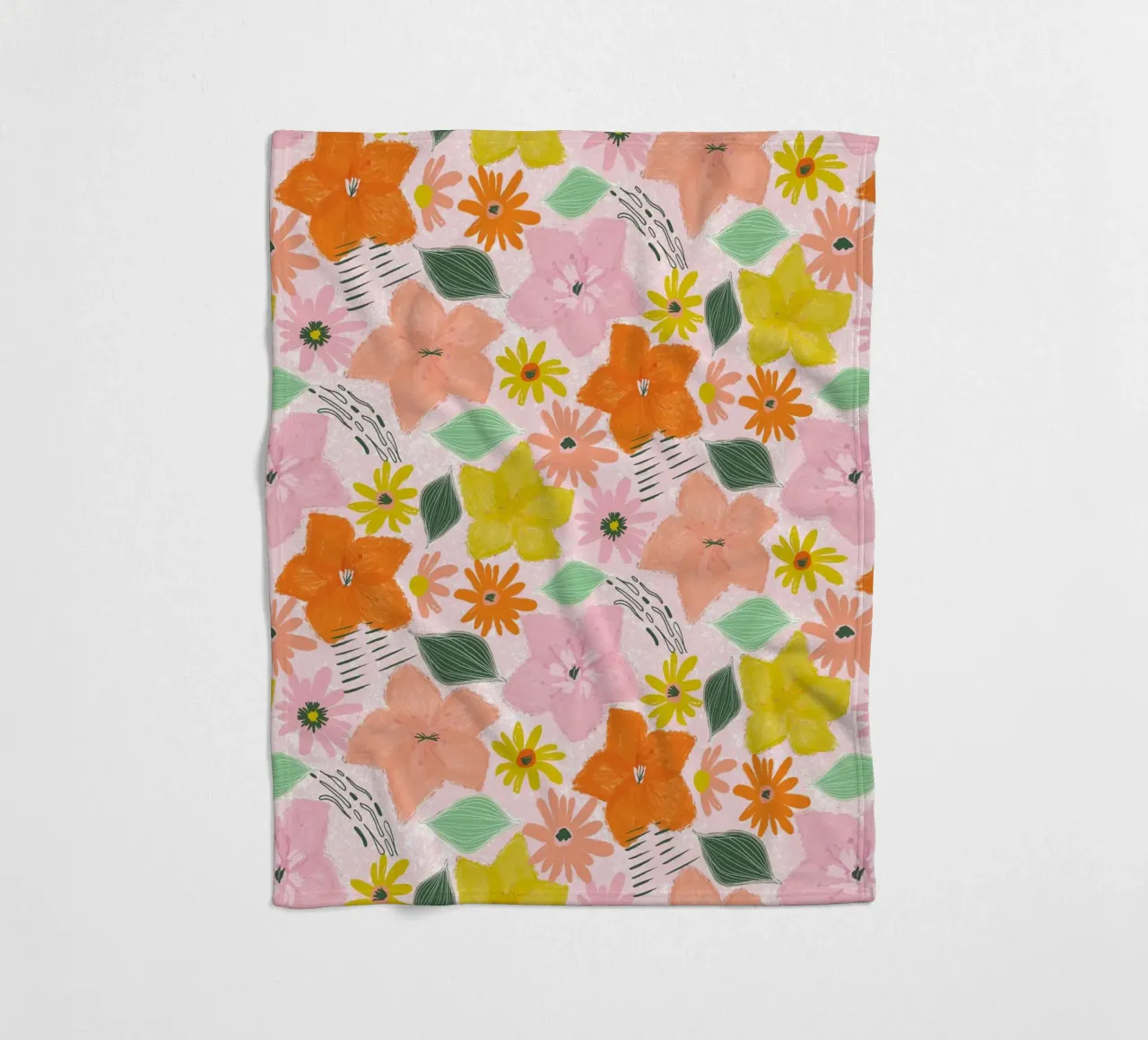 Boho Blooms coperta in pile da nicigabrieldesigns